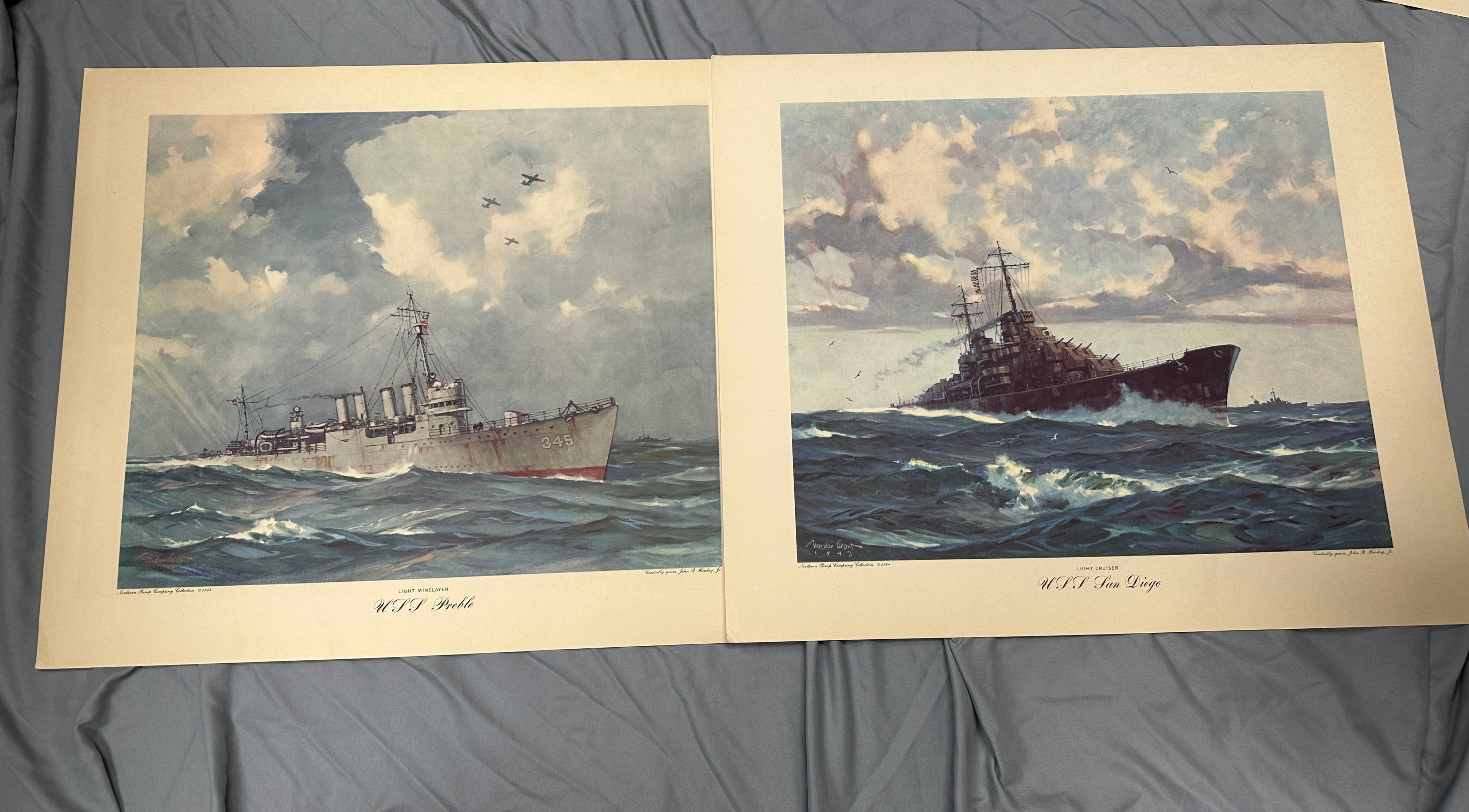 WWII ERA NAVY SHIPS PRINT COLLECTION — image 3