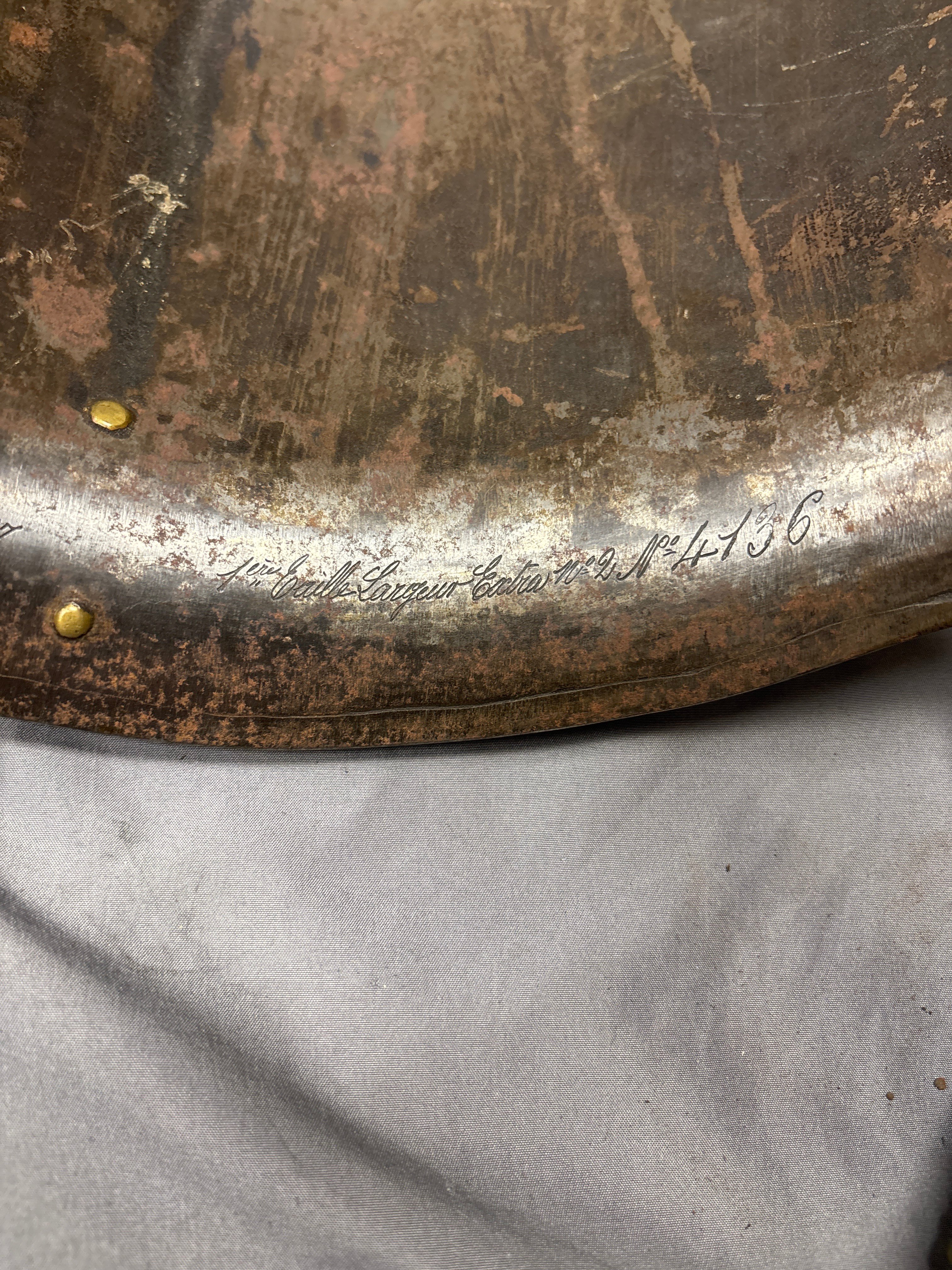 19th CENTURY FRENCH CAVALRY CHEST HEAVY ARMOR — image 3