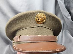 WWII Era US Army EM Service Visor Hat