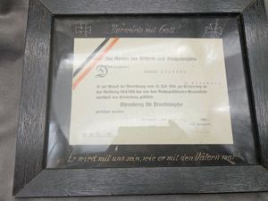 German WWI Document For Service in The Great War