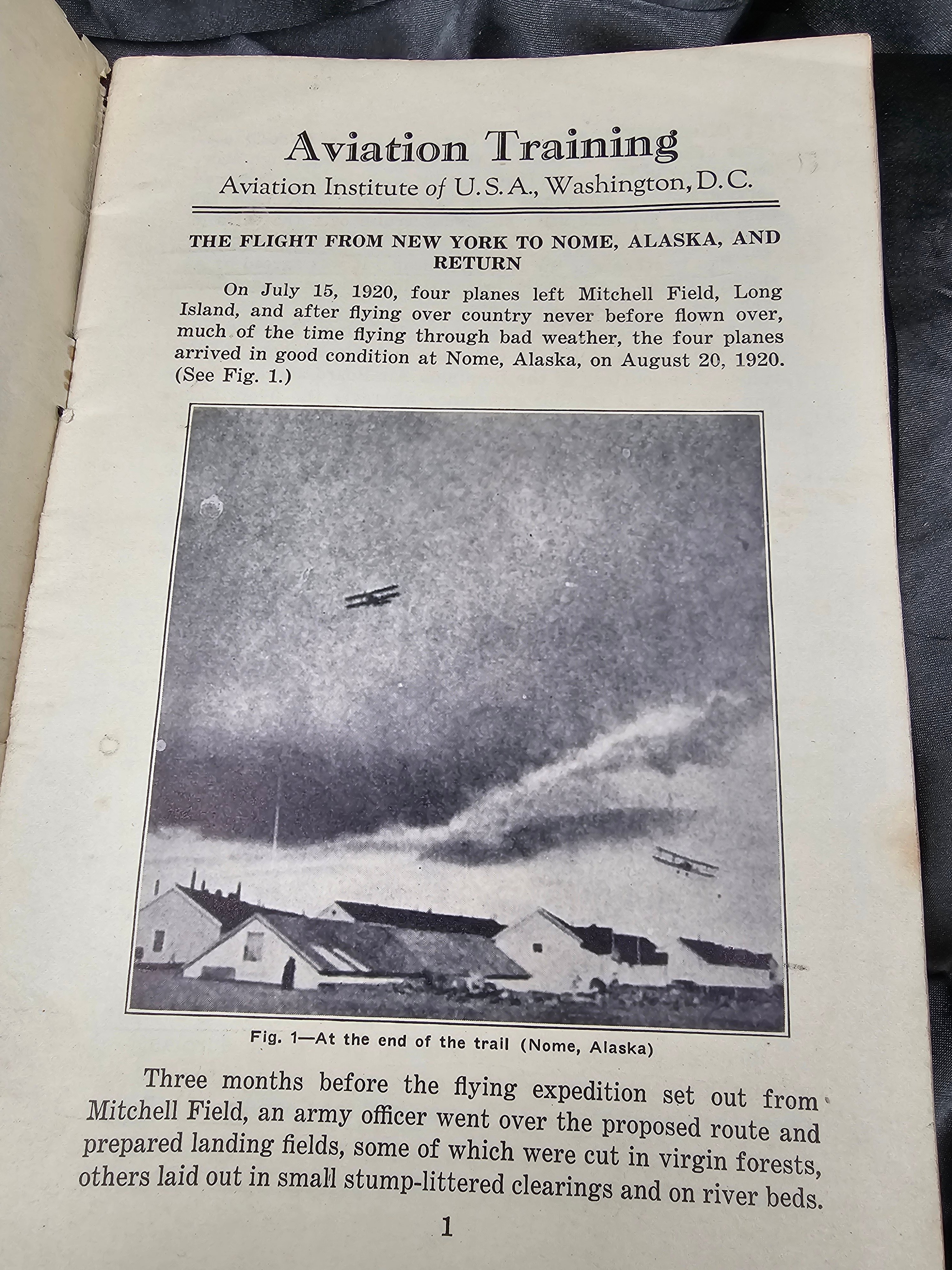 EARLY AVIATION LONG DISTANCE FLIERS TRAINING BOOKLET — image 3