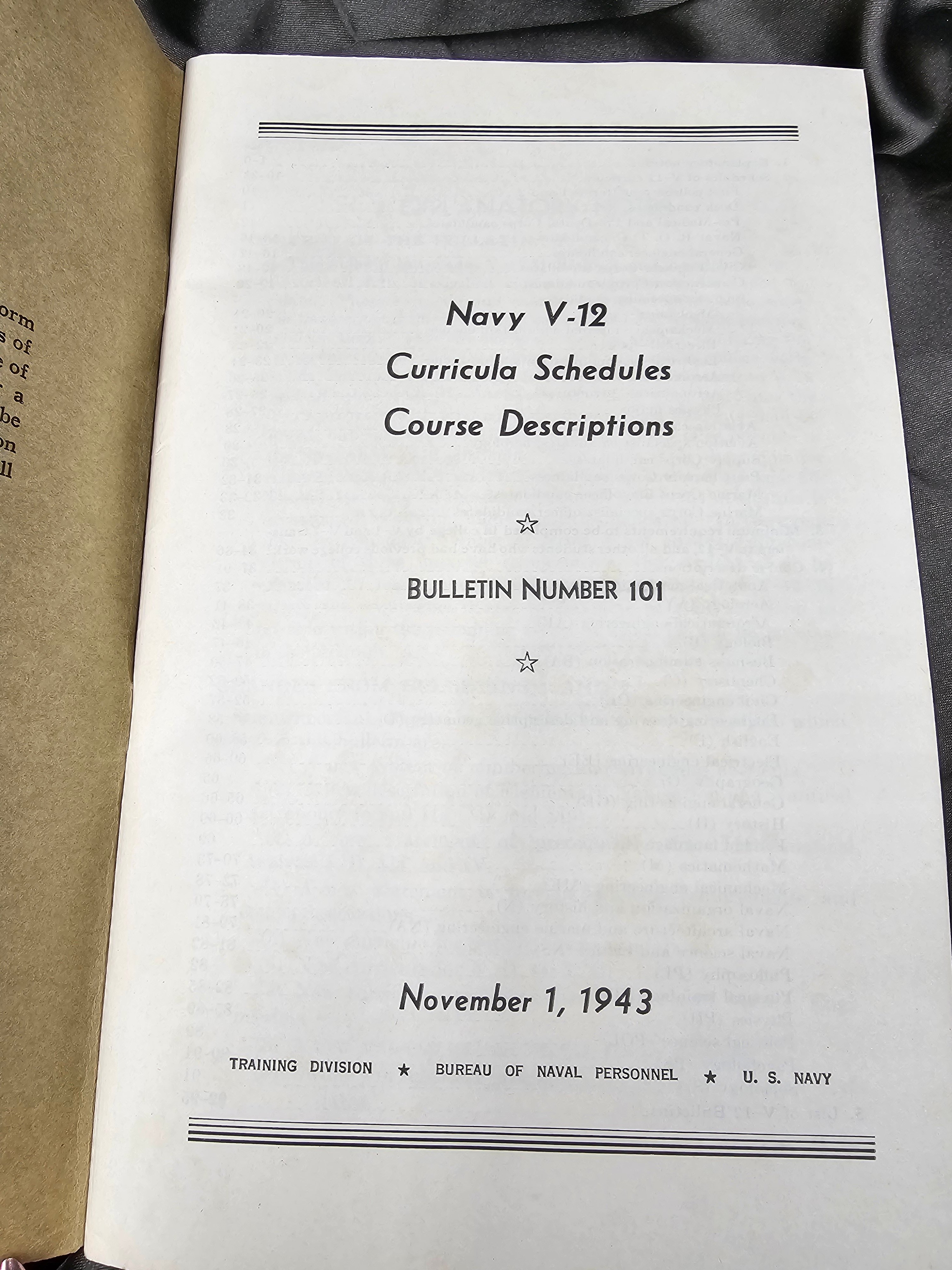 WWII US NAVY V-12 COURSE MANUAL — image 2