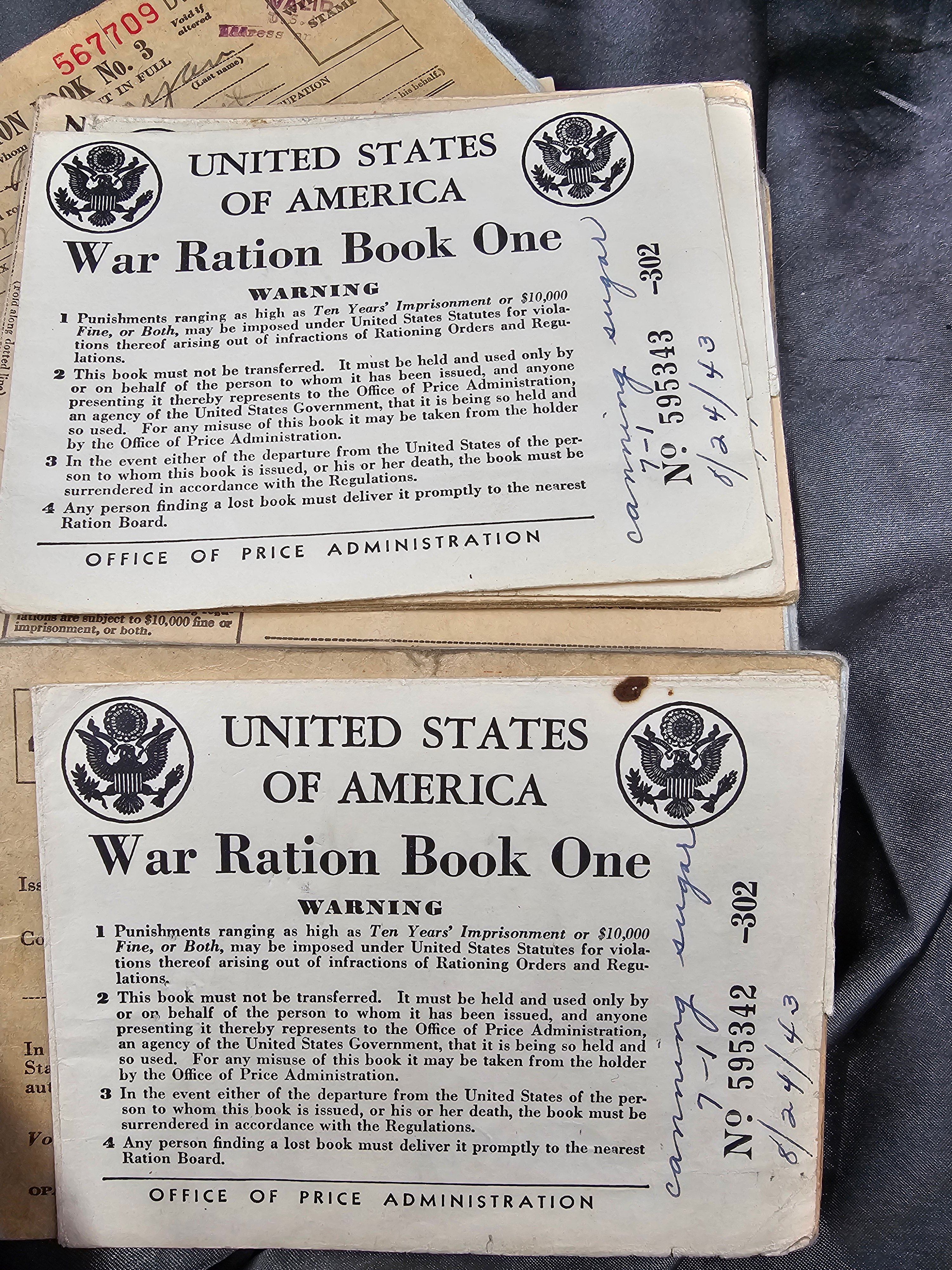 WWII US RATION BOOKS — image 2