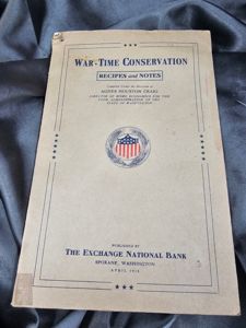 WWI US HOMEFRONT WAR RECIPE BOOK