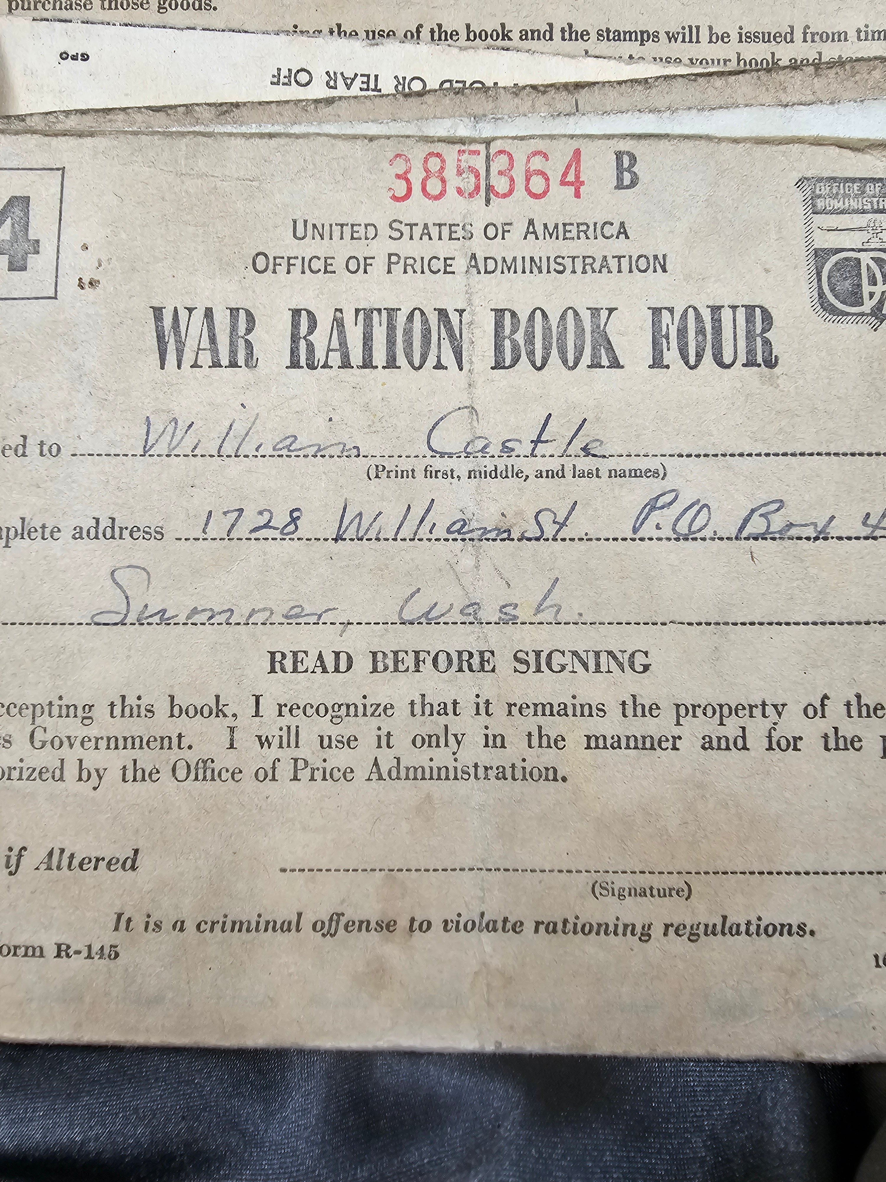 WWII LOT OF US RATION BOOKS — image 2
