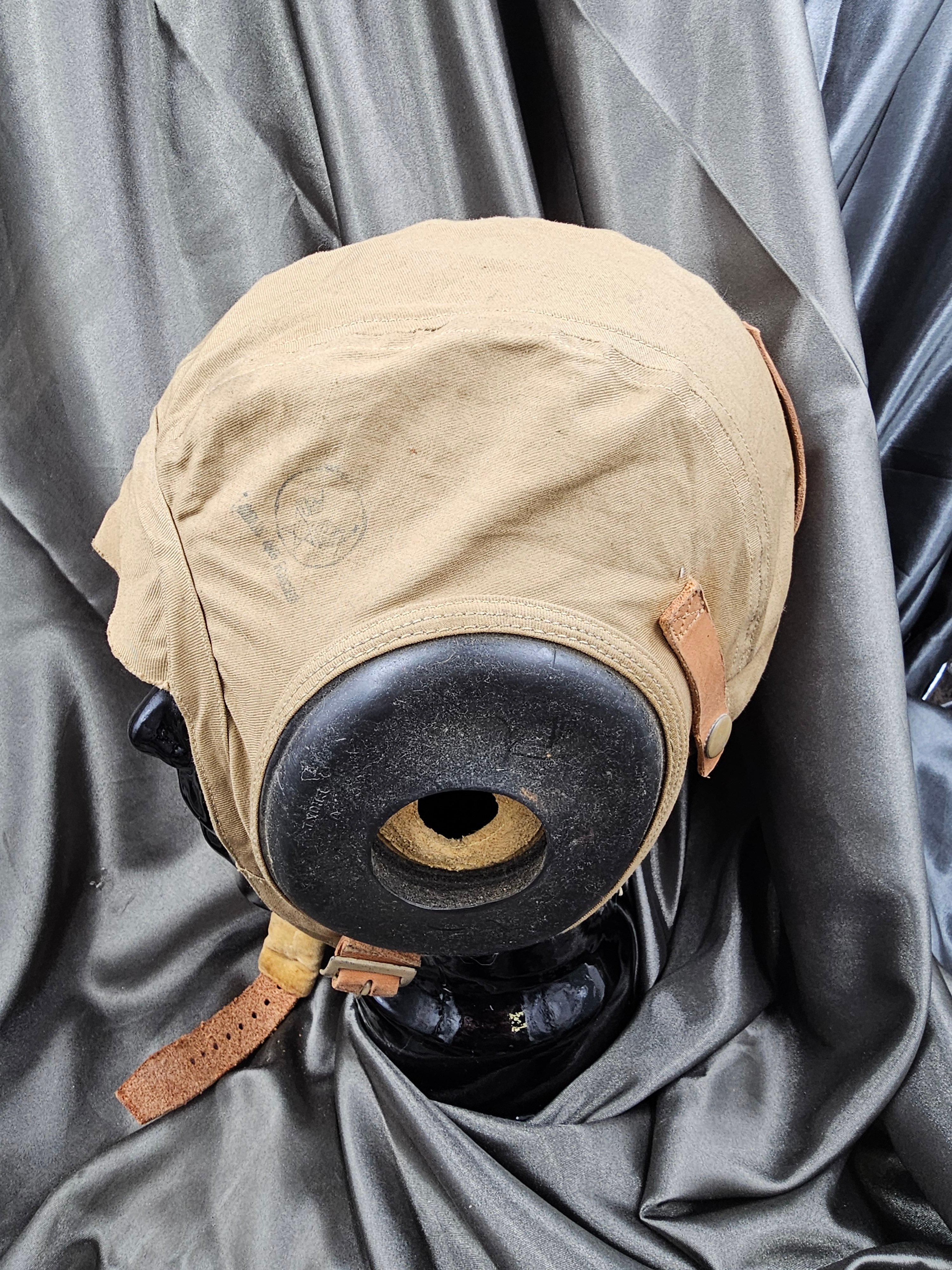 WWII US AIR CORPS AN-H-15 FLIGHT HELMET — image 2
