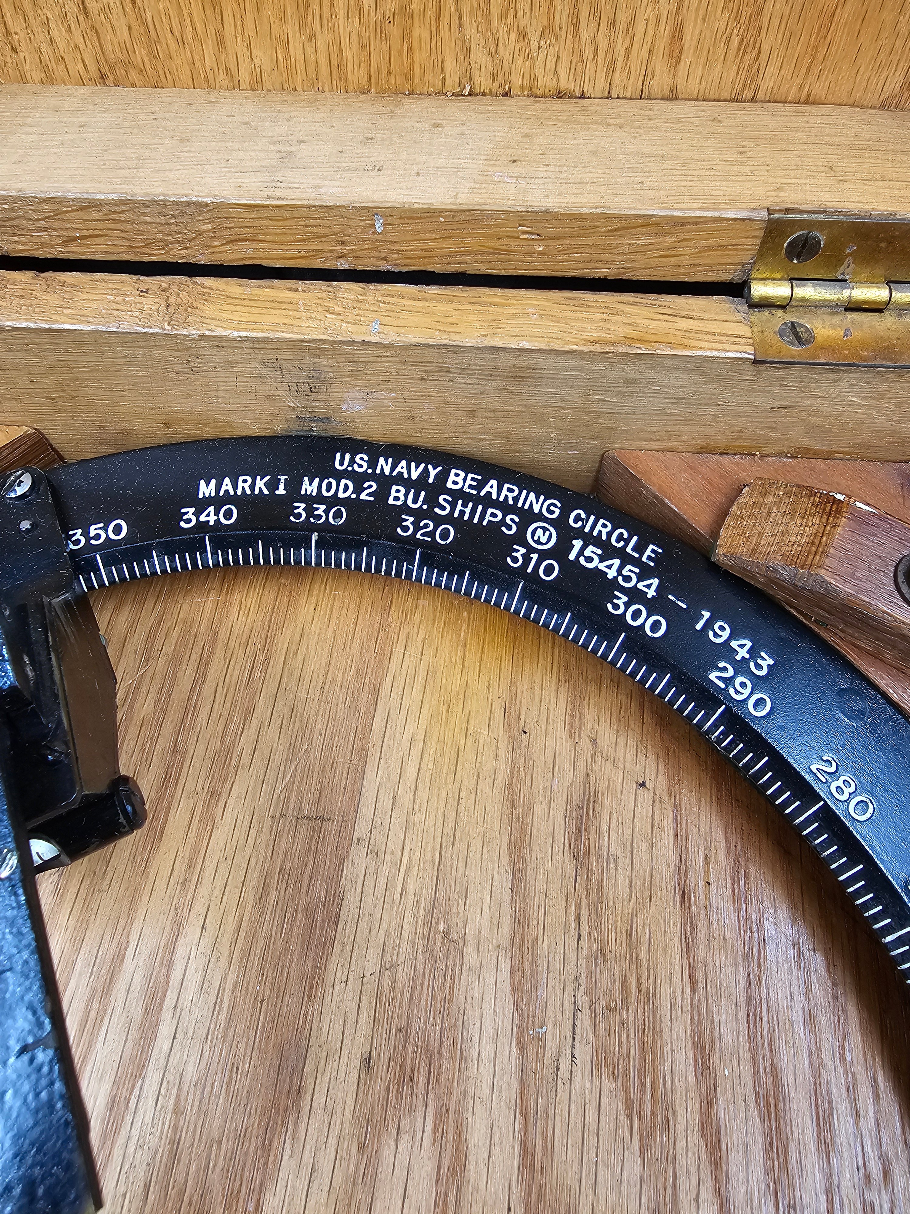 WWII ERA US NAVY BEARING CIRCLE — image 5