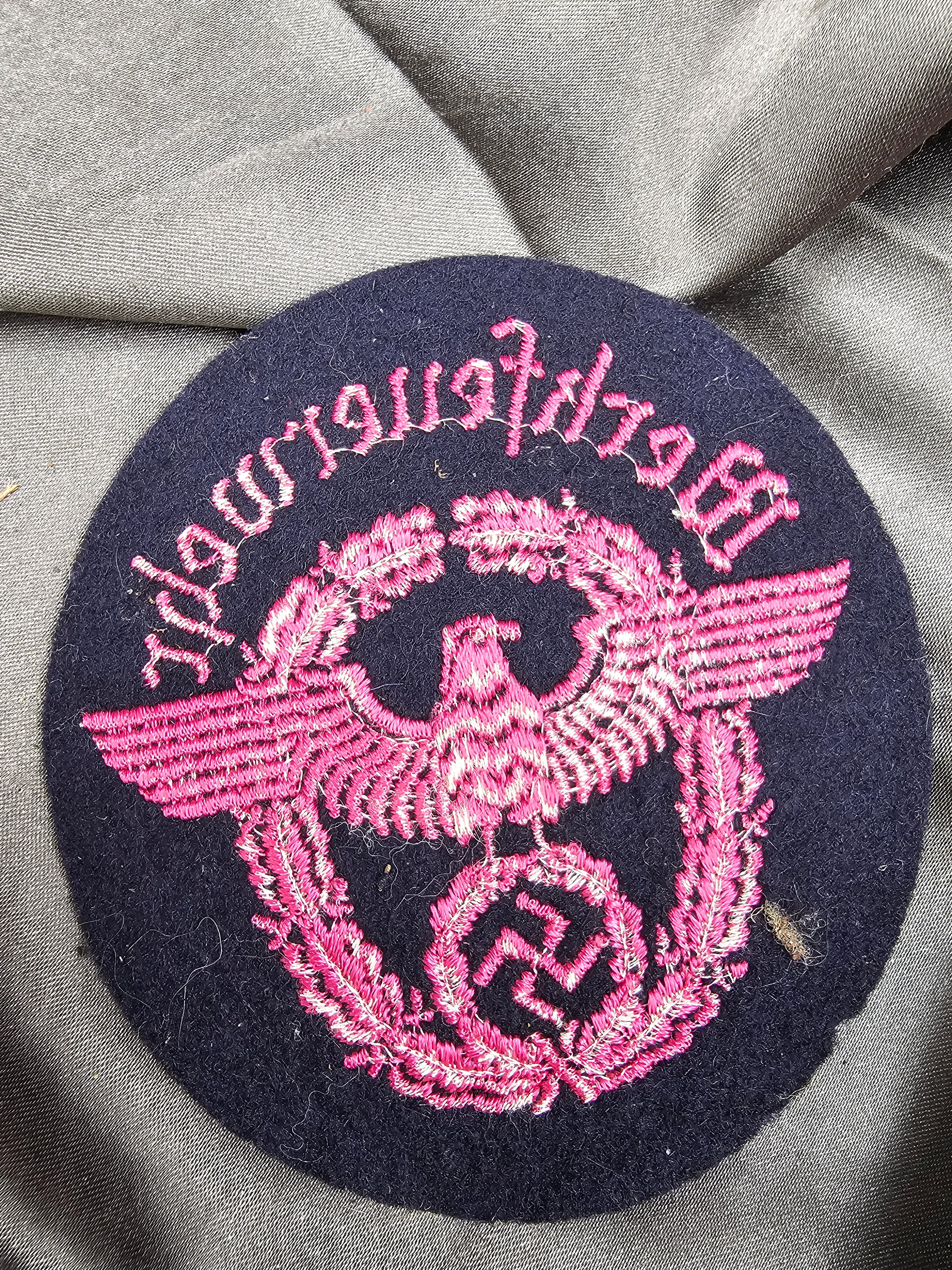 WWII GERMAN FIRE POLICE SLEEVE BADGE — image 2