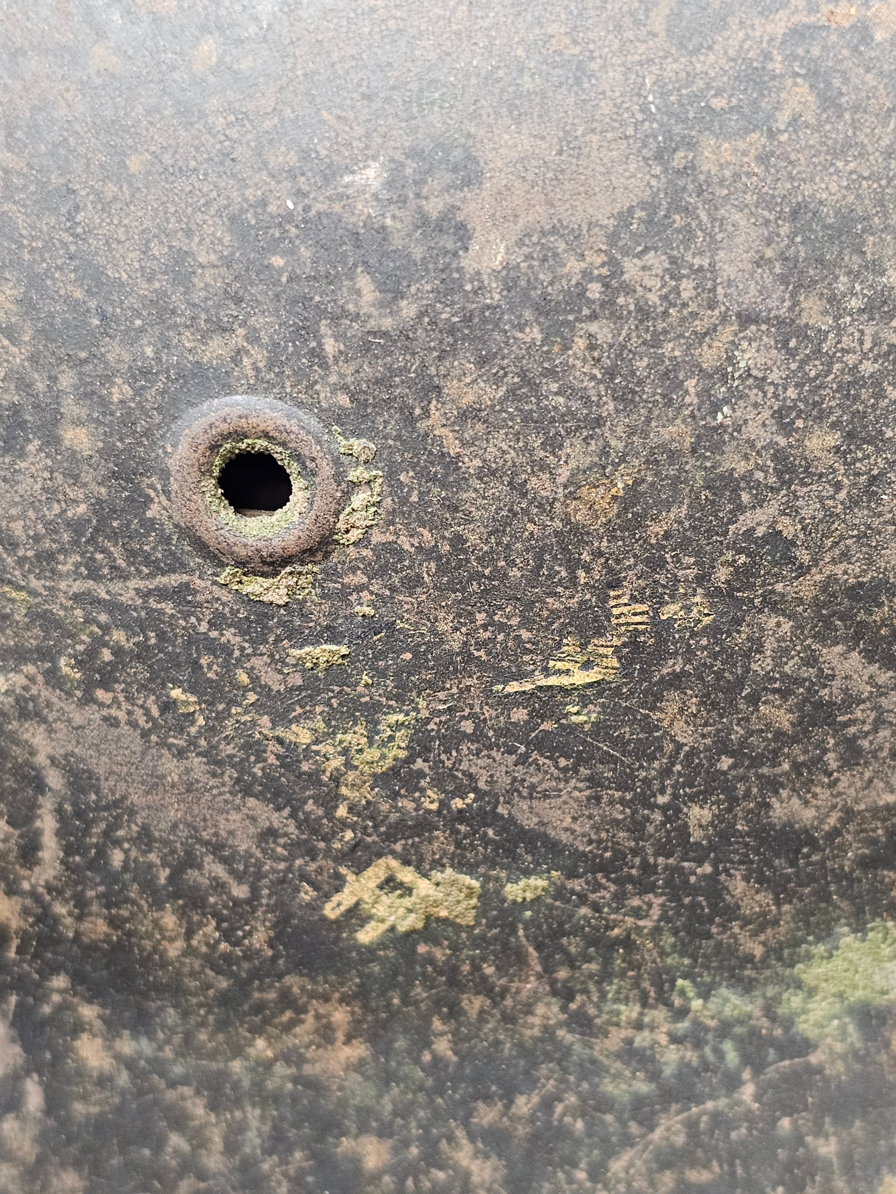 WWII GERMAN LUFTWAFFE SAWDUST TEXTURED HELMET — image 6