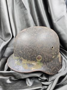 WWII GERMAN LUFTWAFFE SAWDUST TEXTURED HELMET
