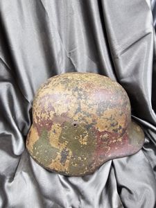 WWII GERMAN ARMY M40 NORMANDY CAMO HELMET