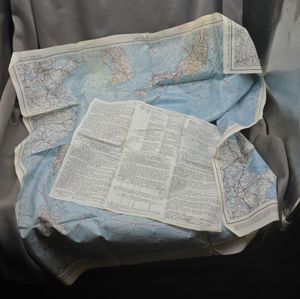 WWII USAAF Silk Escape Map & Raft Instructions