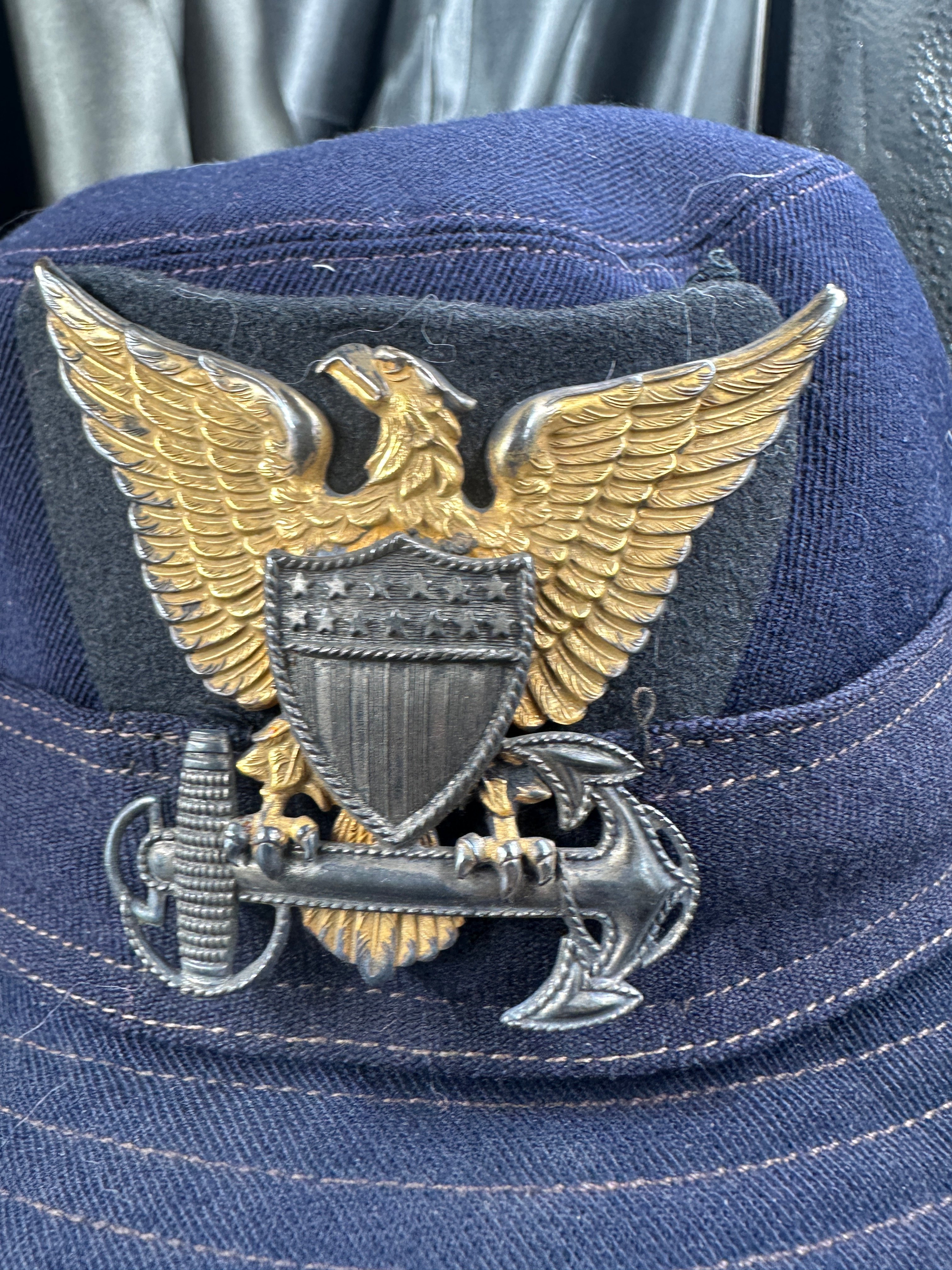 WWII US SPARS COAST GUARD OFFICER HAT 22 — image 4