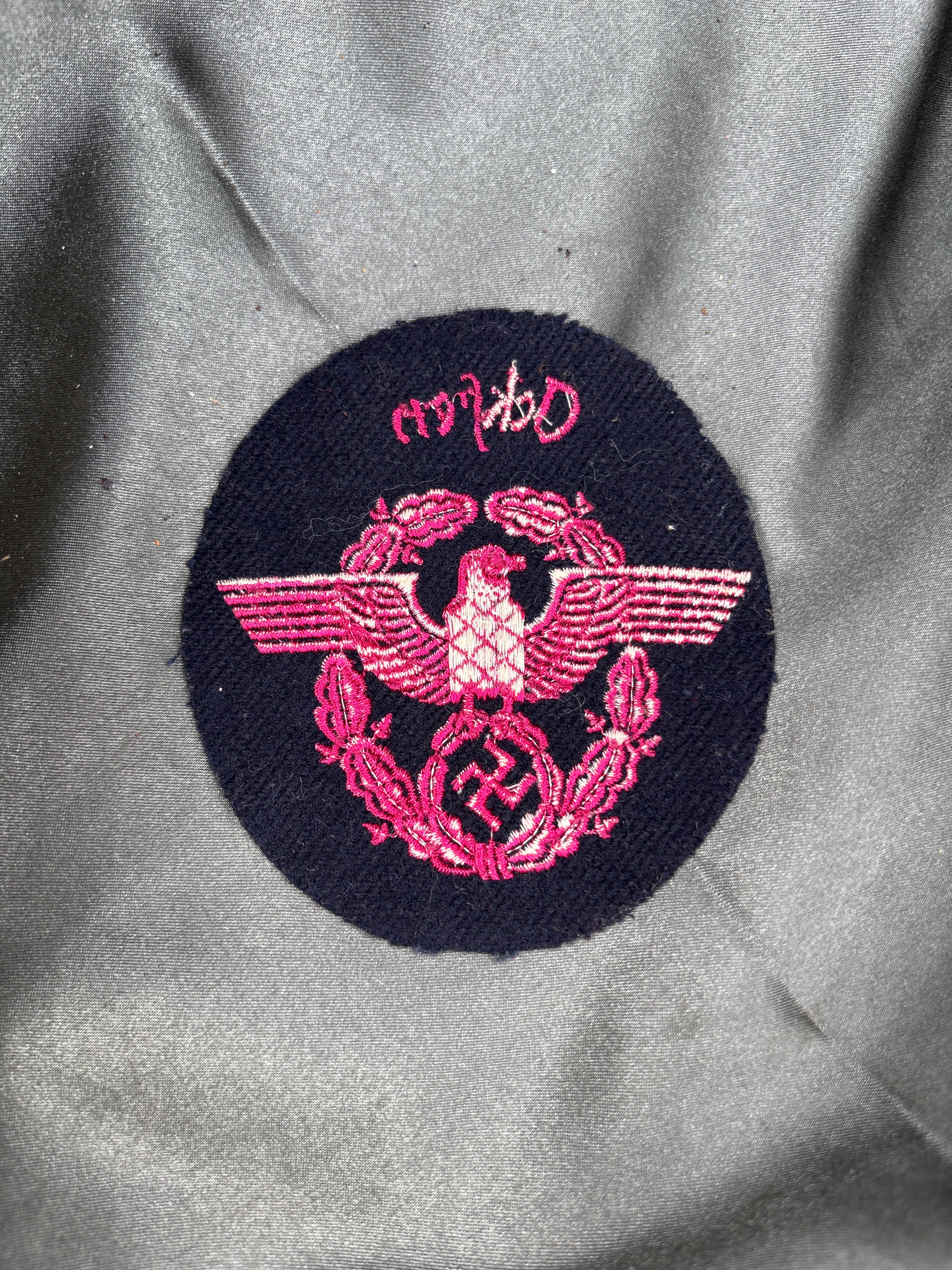 WWII GERMAN FIRE POLICE SLEEVE PATCH — image 2