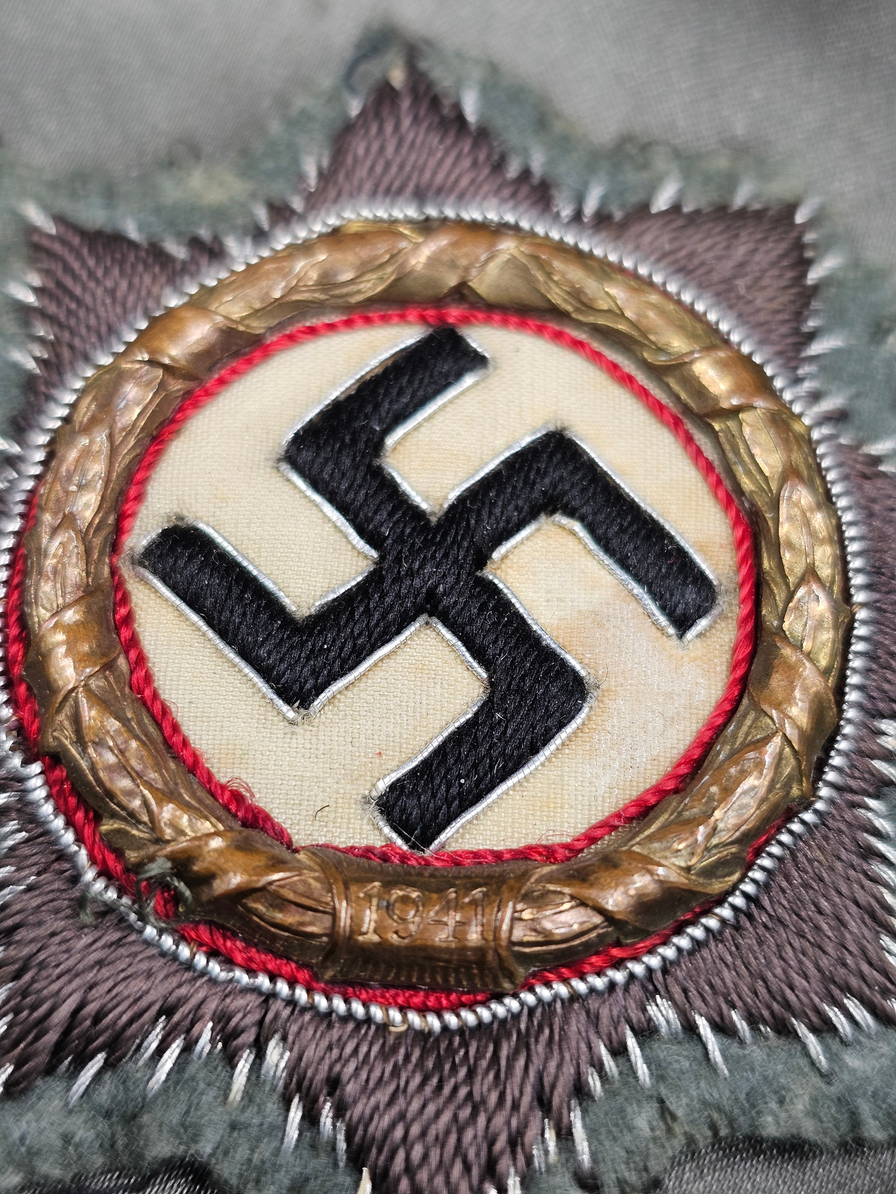 WWII GERMAN CLOTH CROSS — image 2