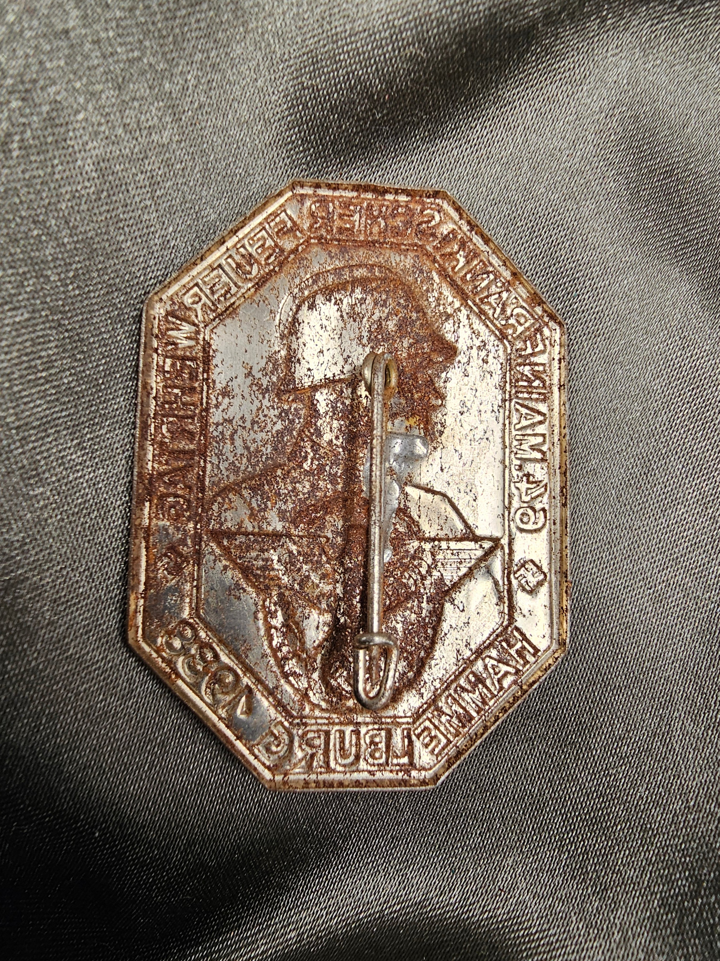 WWII GERMAN FIRE DEPARTMENT DAY HAMMELBURG 1938 TINNIE — image 2