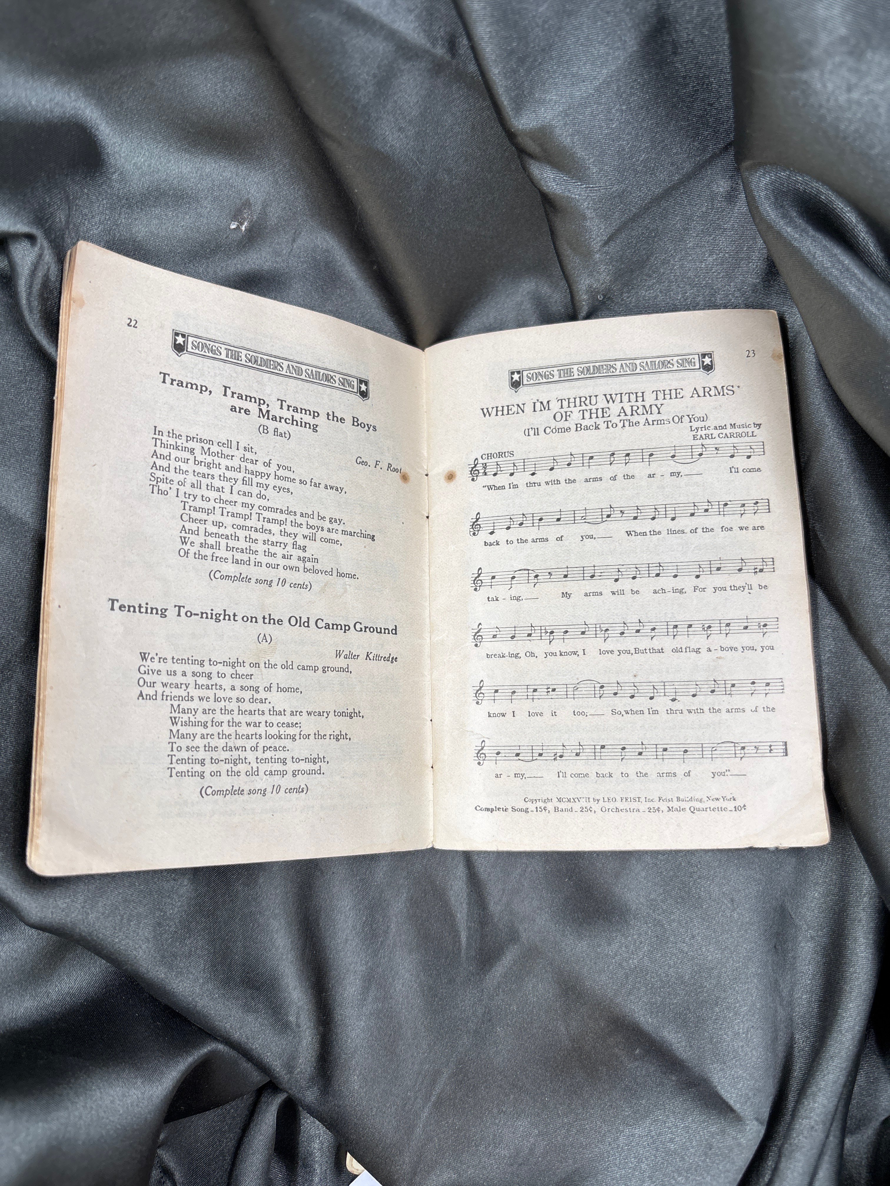 WWI SAILORS AND SOLDIERS SONG BOOK — image 3