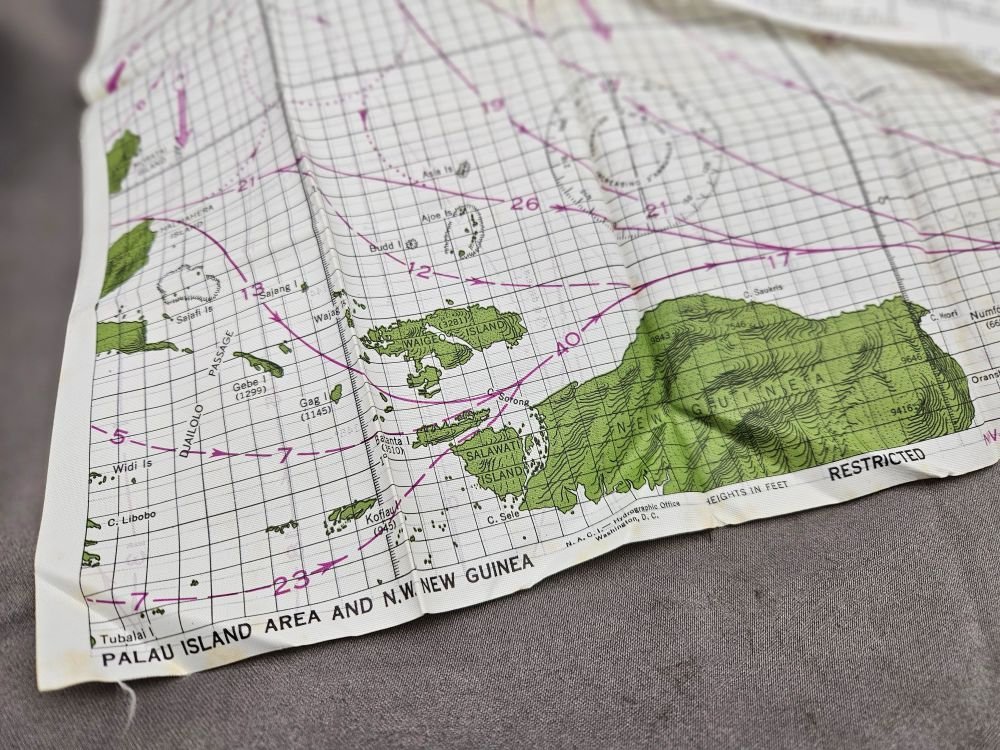 WWII USAAF Silk Escape Map & Raft Instrictions — image 3