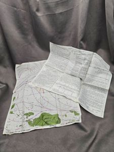 WWII USAAF Silk Escape Map & Raft Instrictions