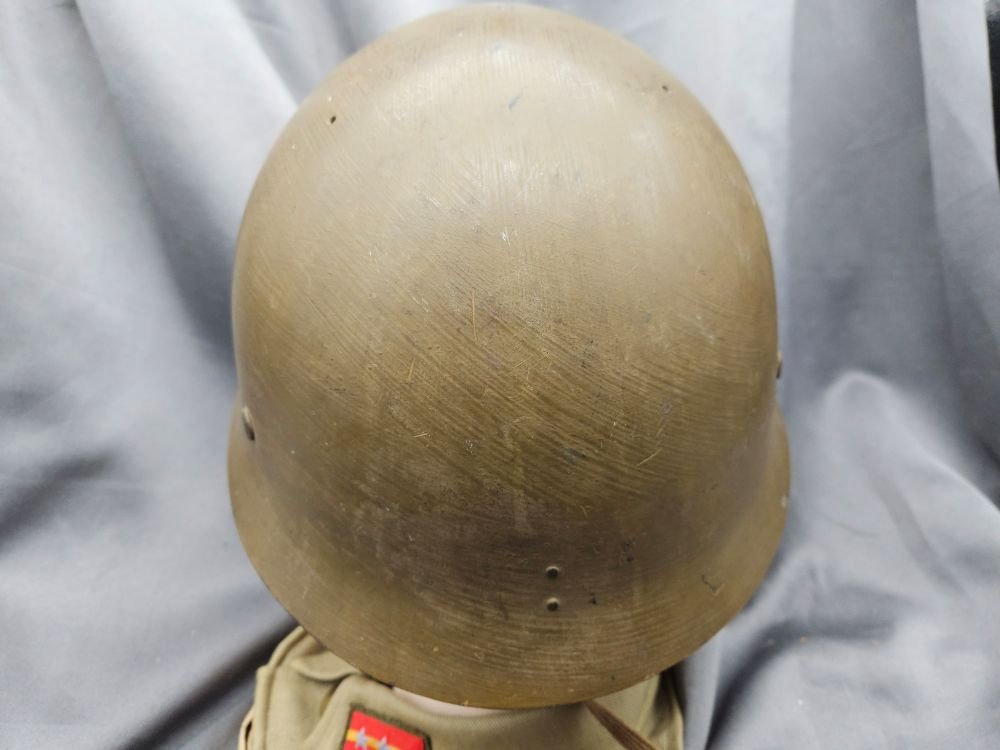 WWII Japanese Army Helmet and Hat with Display Collar — image 6