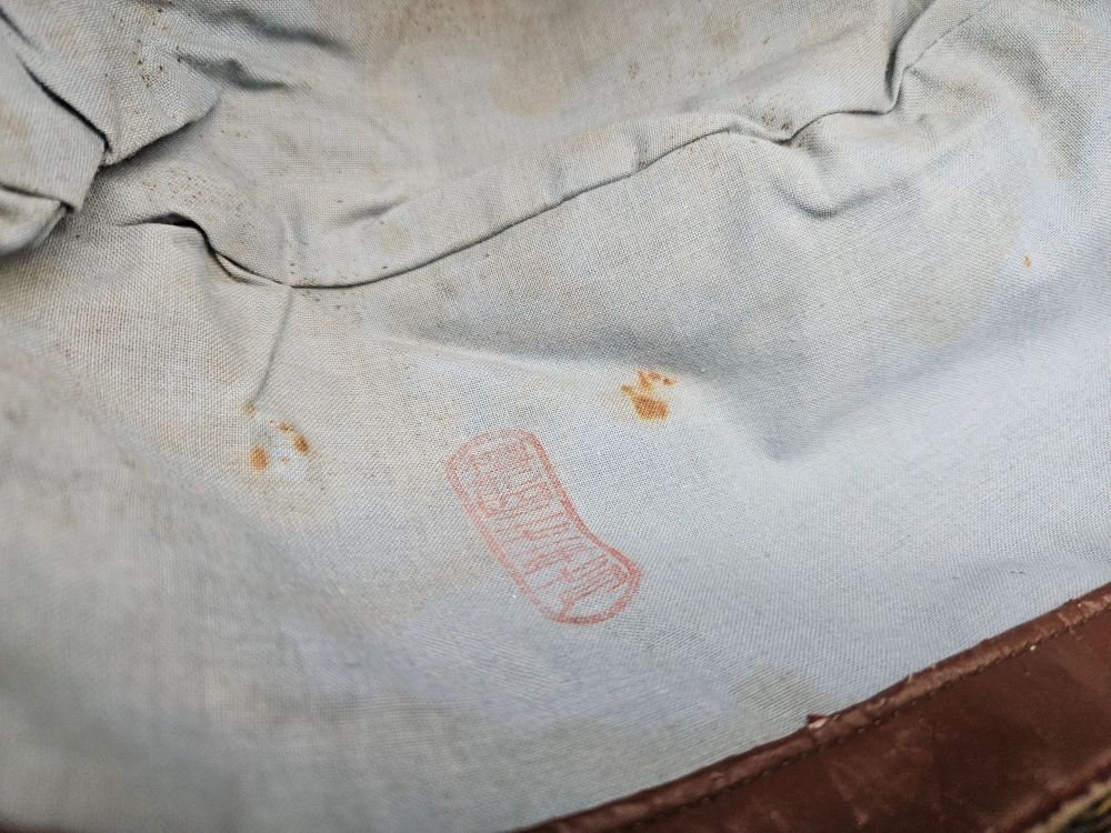 WWII Japanese Army Helmet and Hat with Display Collar — image 8