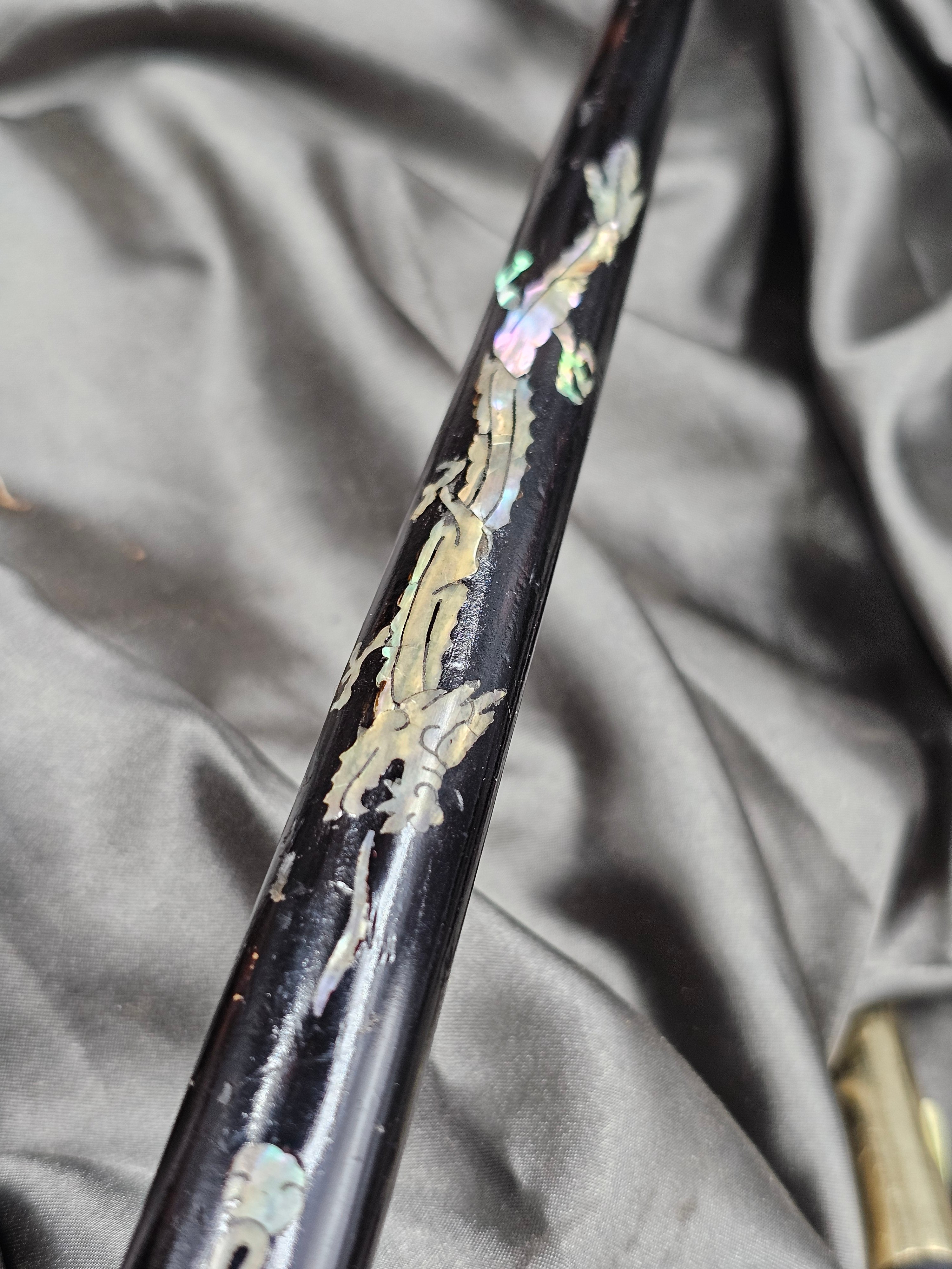KOREAN WAR MOTHER OF PEARL DRAGON CUSTOM SWAGGER STICK — image 6