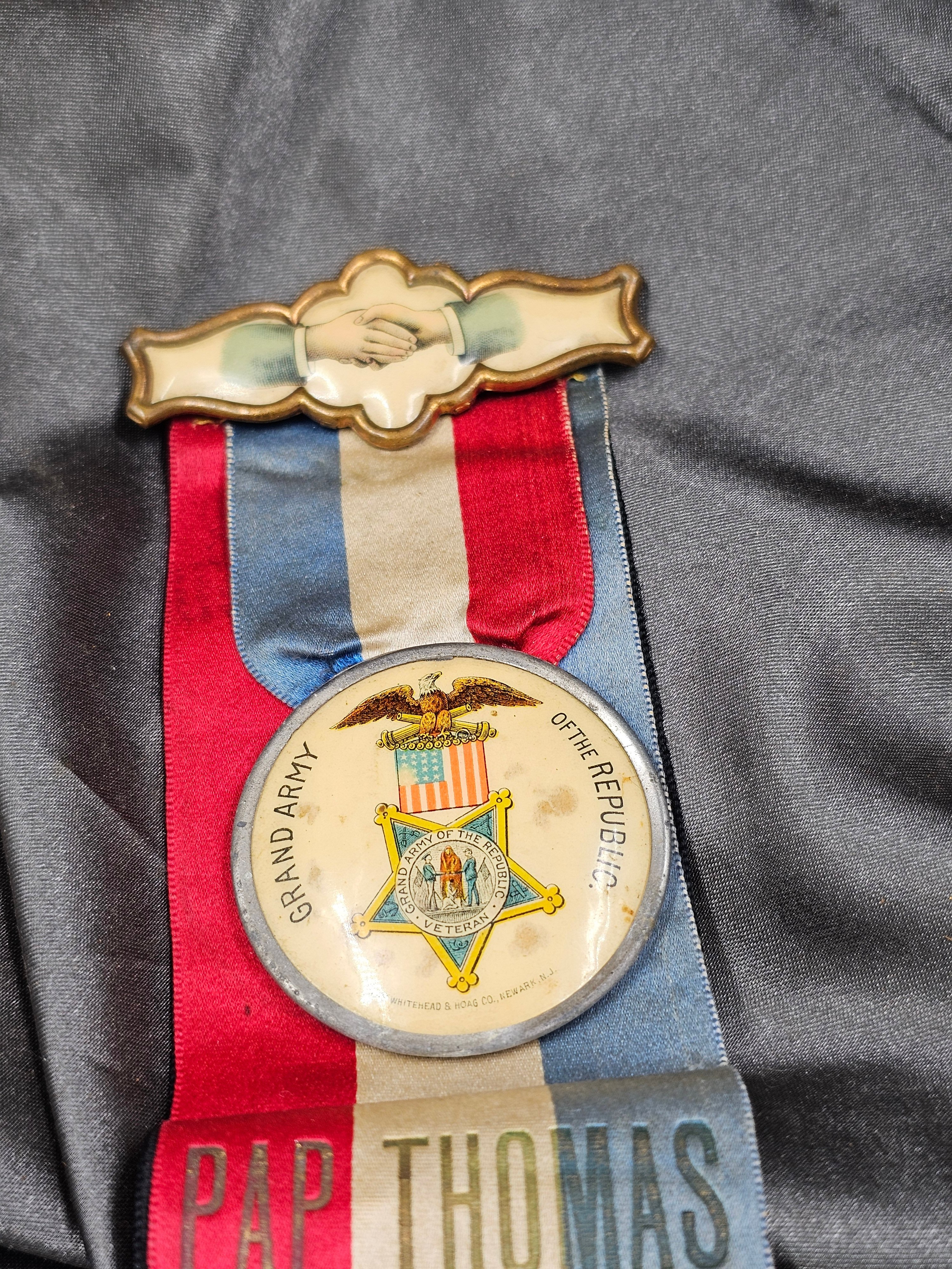 CIVIL WAR VETERAN GAR IN MEMORIAM RIBBON — image 3