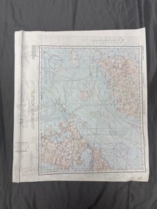 WWII US 1944 SILK ESCAPE MAP NAGASAKI AND KAGOSHIMA