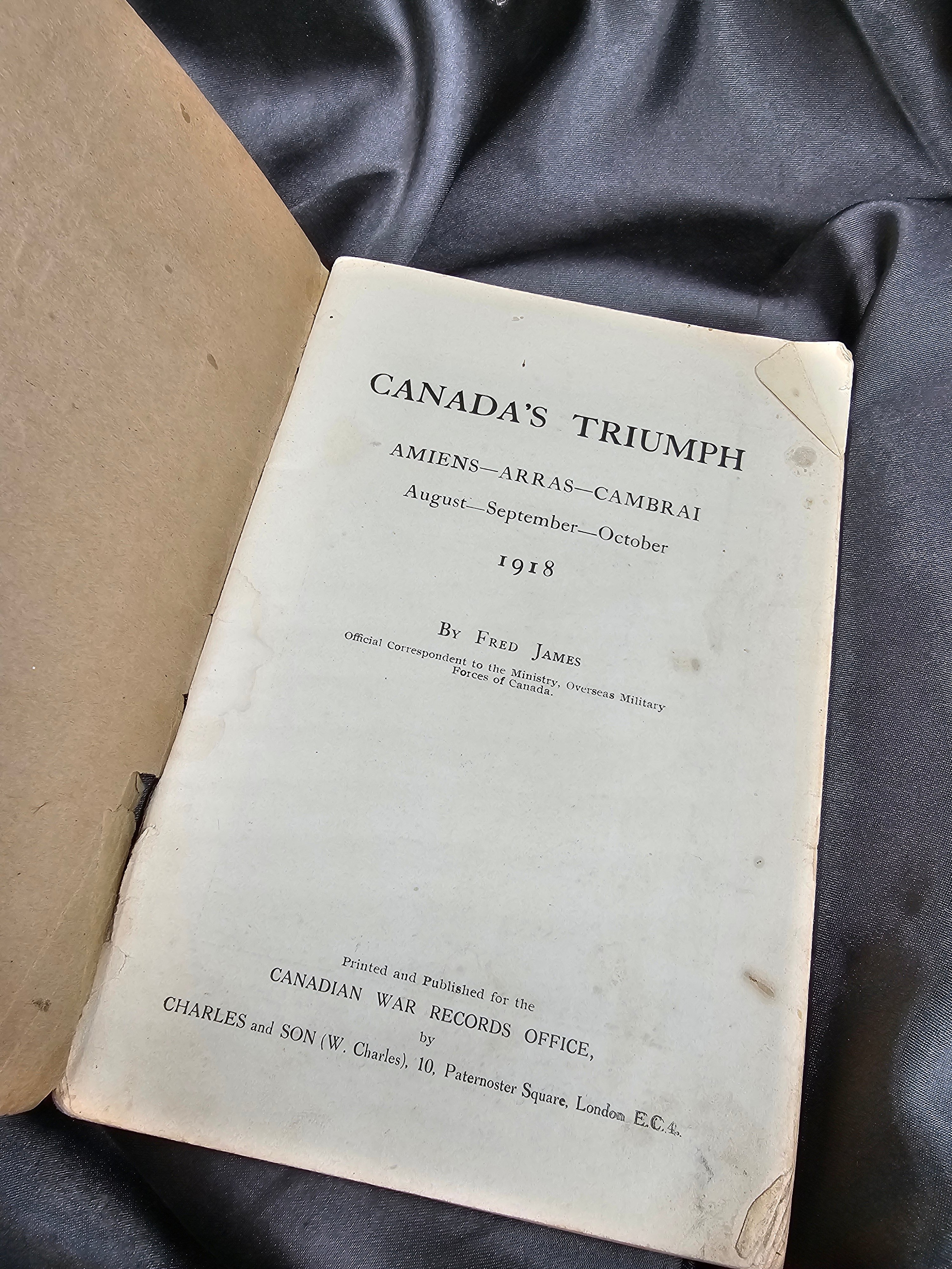 WWI ERA CANADA'S TRIUMPH BOOK — image 2