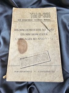 WWII US M1 AND M1A1 HOWITZER TRAINING MANUAL