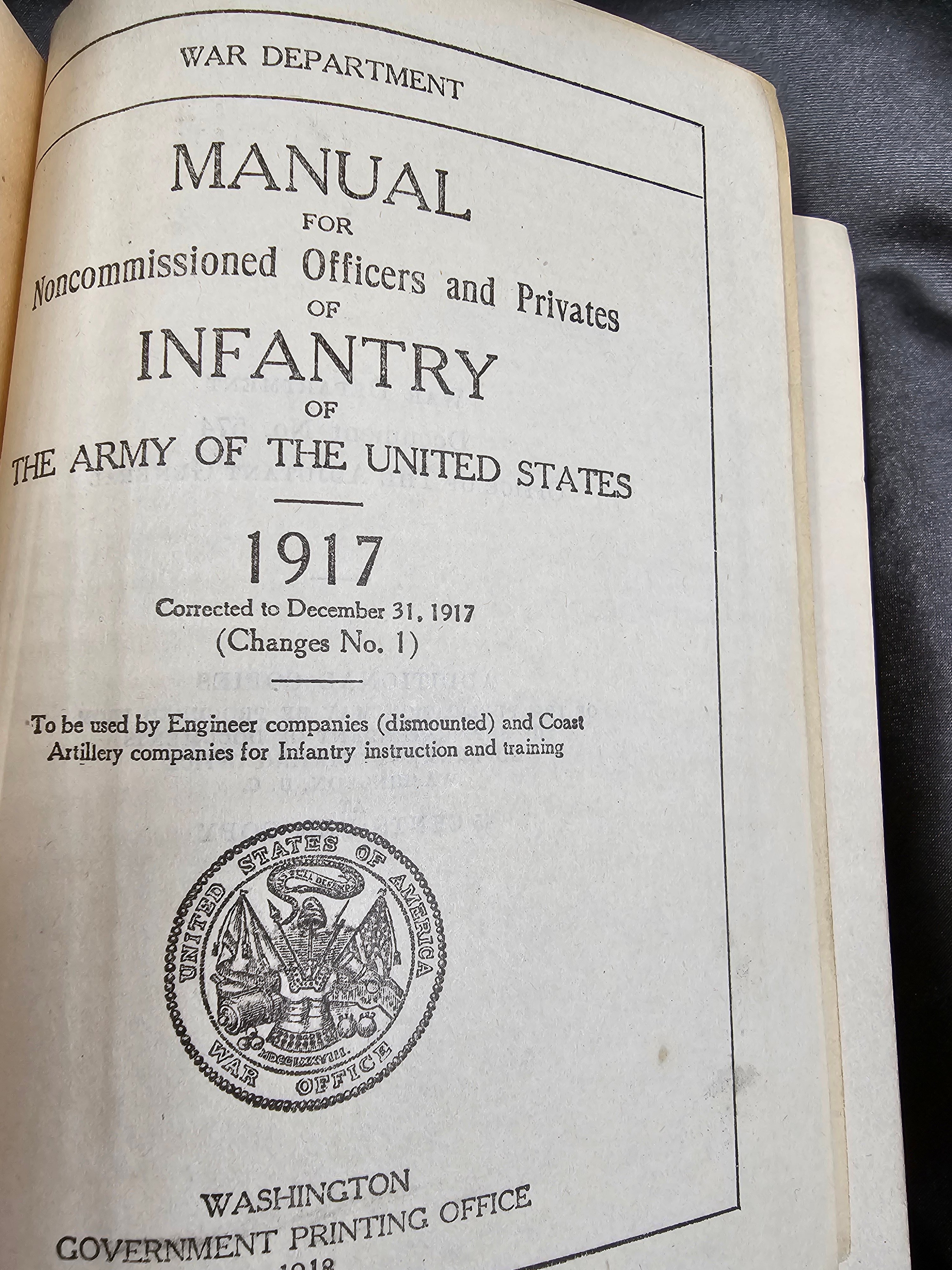 WWI 1917 NON COMMISSIONED AND PRIVATES INFANTRY MANUAL — image 3