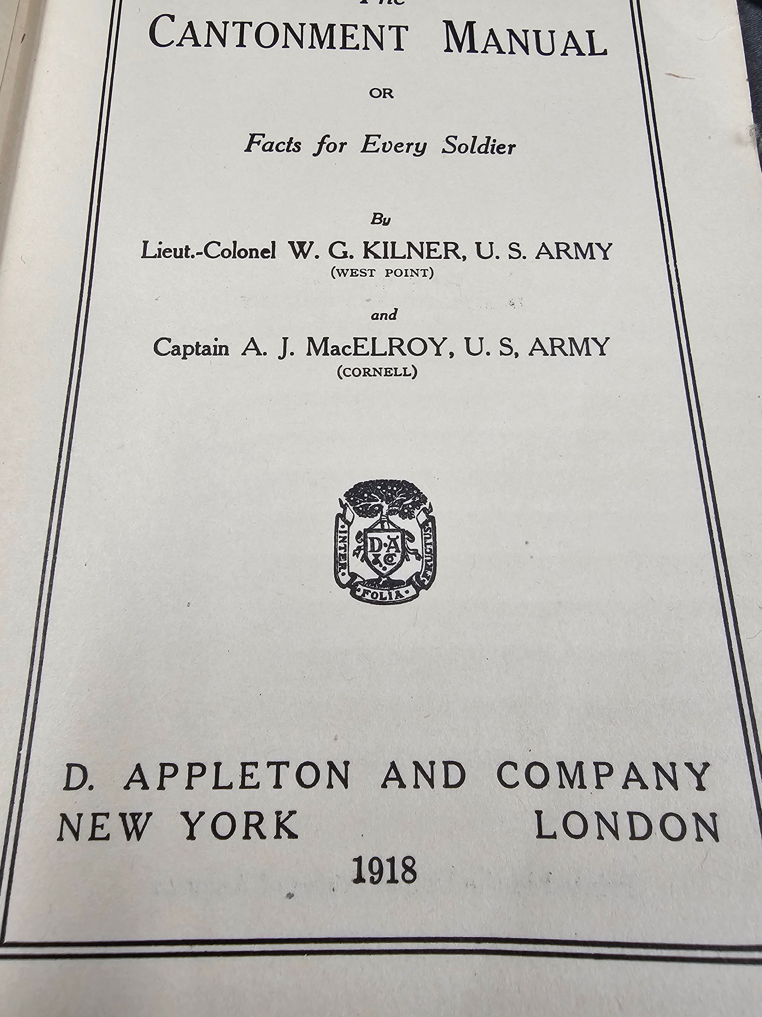 WWI CANTONMENT MANUAL — image 2