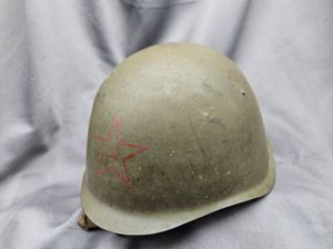 WWII Russian Soviet SSh-39 Steel combat Helmet.