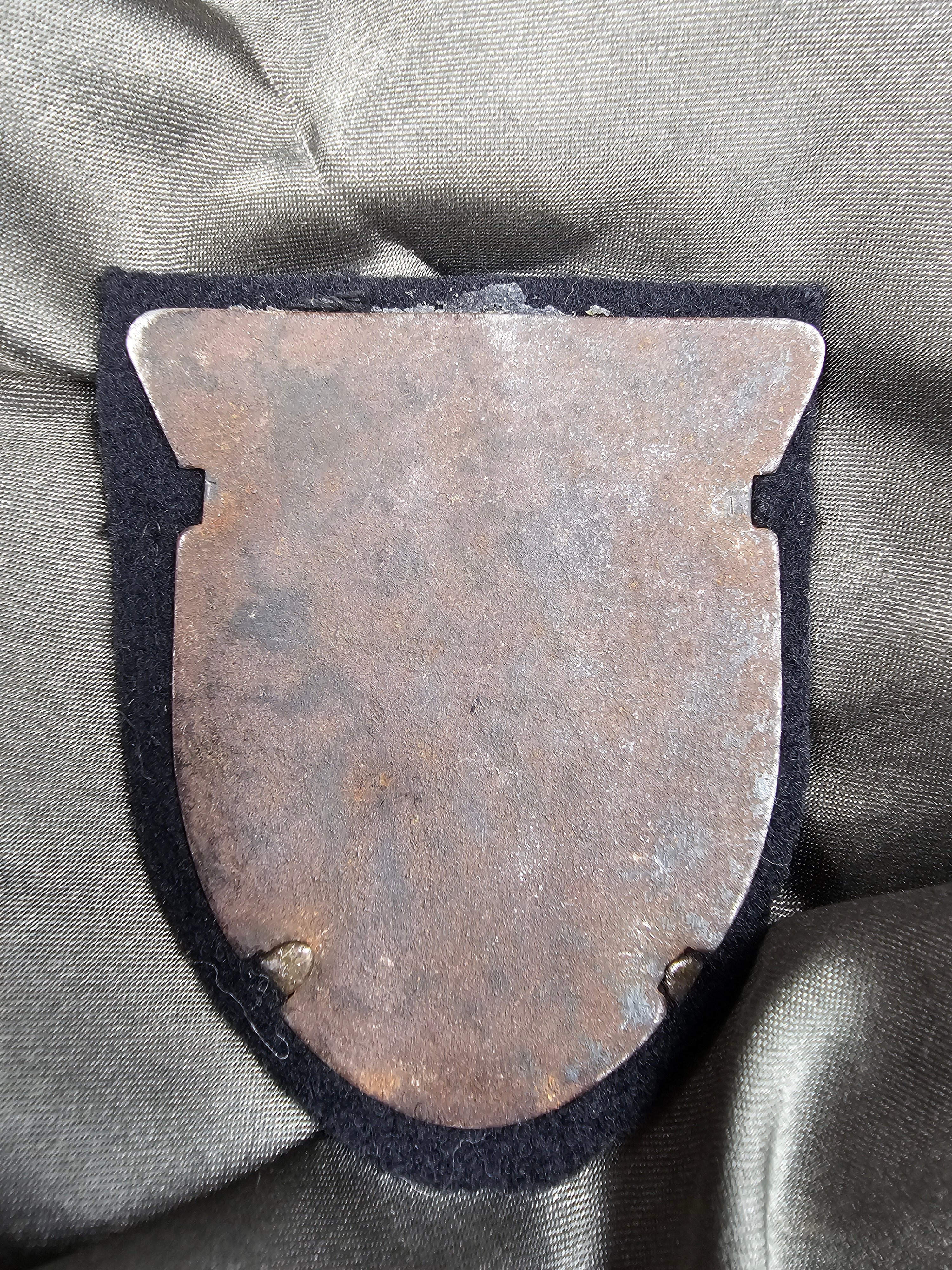 WWII GERMAN KUBAN SHIELD ON BLACK FELT — image 3