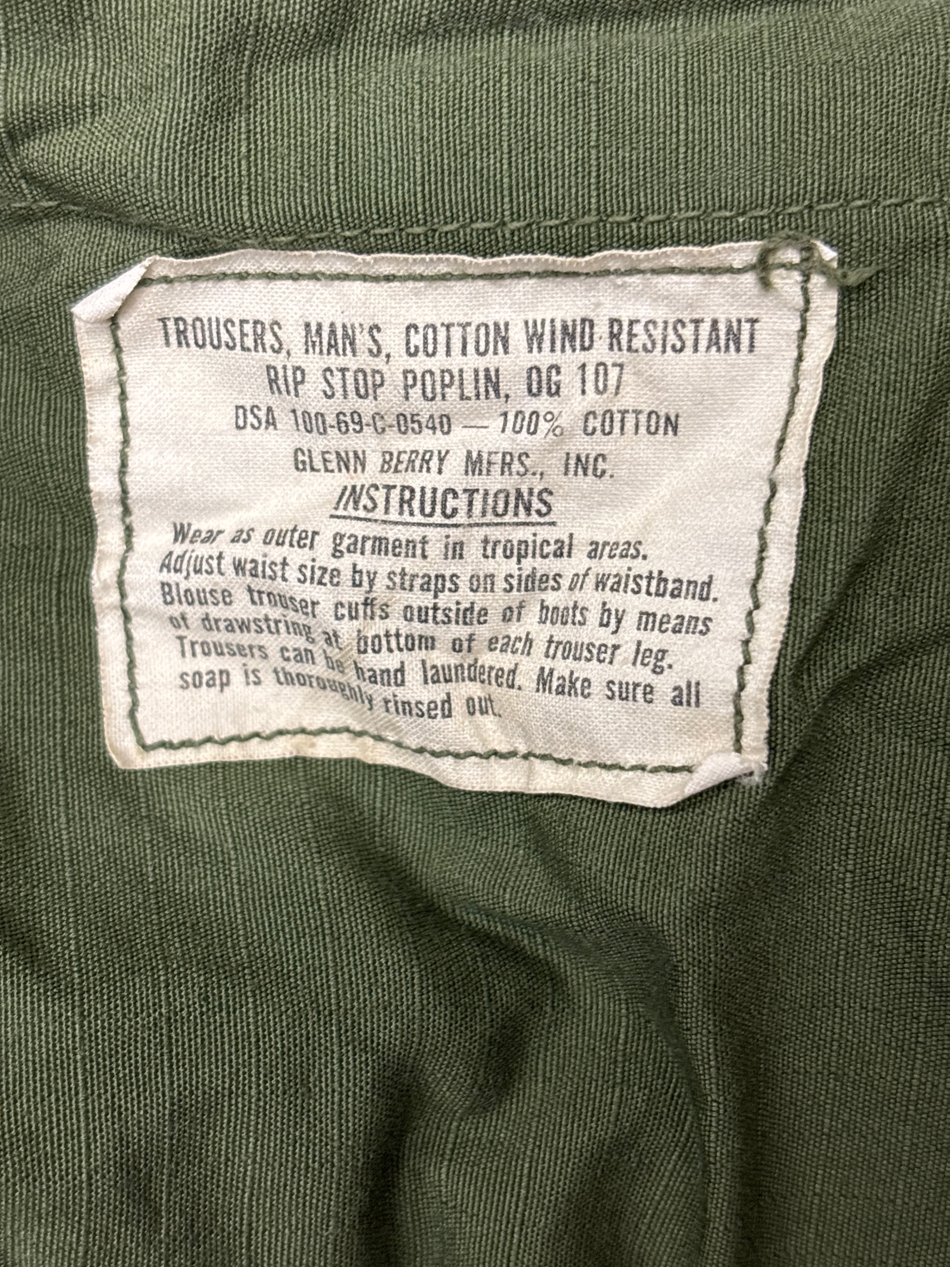 VIETNAM WAR ERA JUNGLE TROUSERS MEDIUM REGULAR — image 3