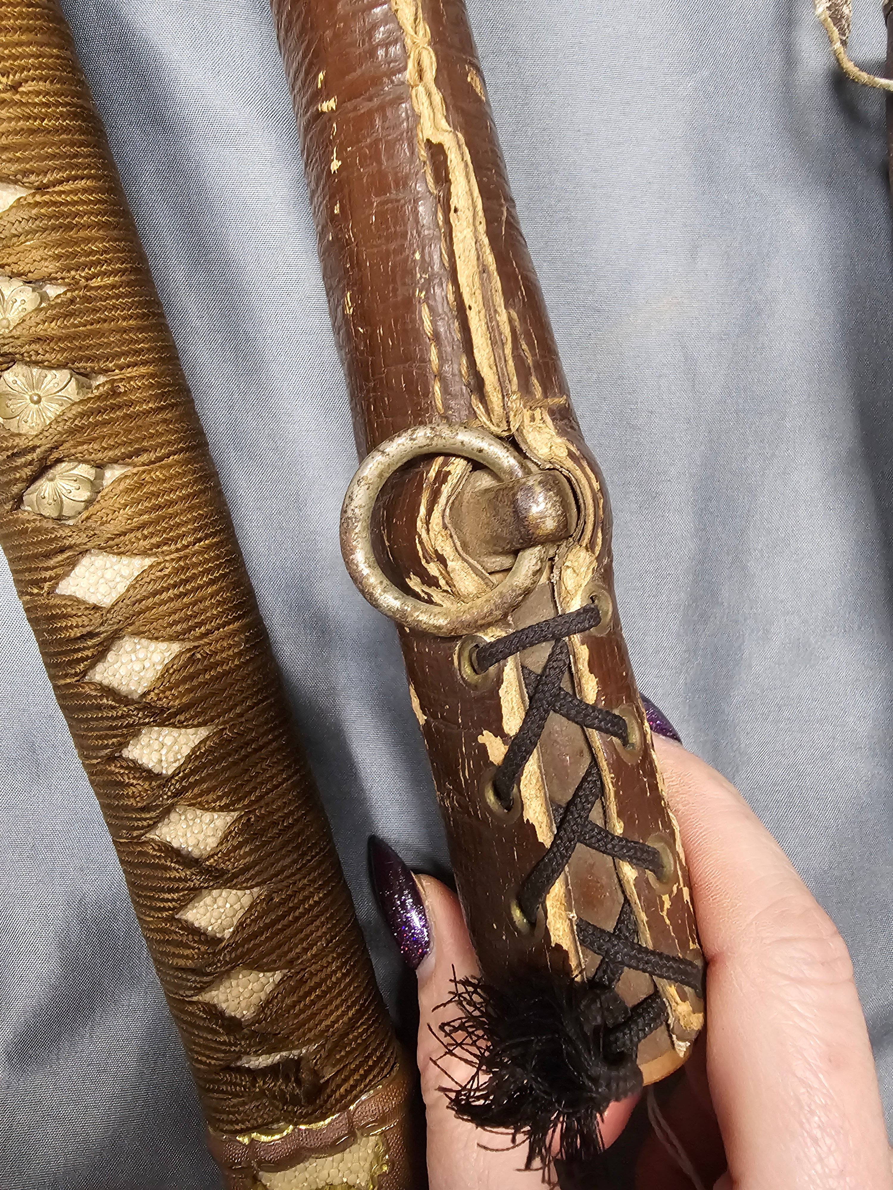 JAPANESE GUNTO SWORD WITH PLACEHOLDER WOODEN BLADE — image 8