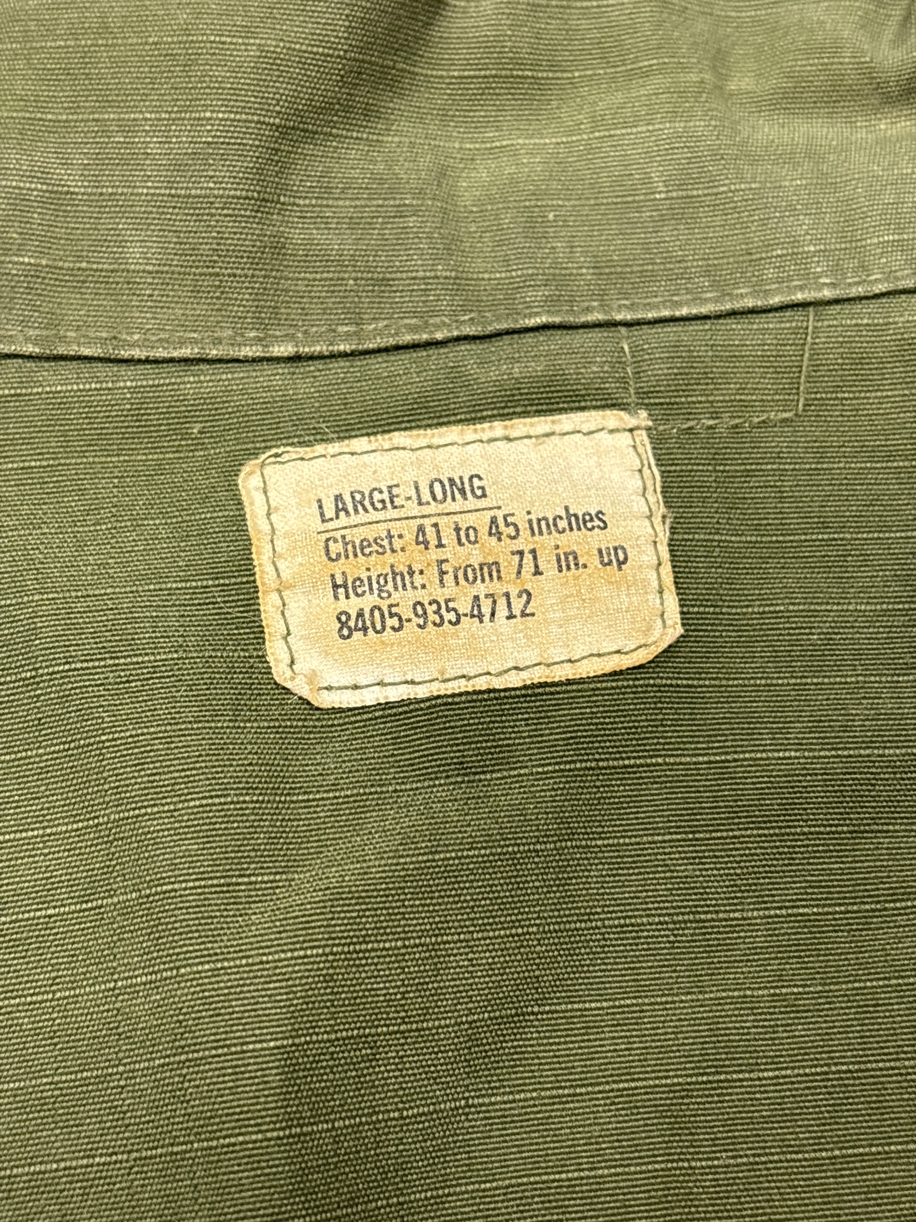 VIETNAM WAR ERA 9TH ID JUNGLE JACKET LARGE LONG — image 2