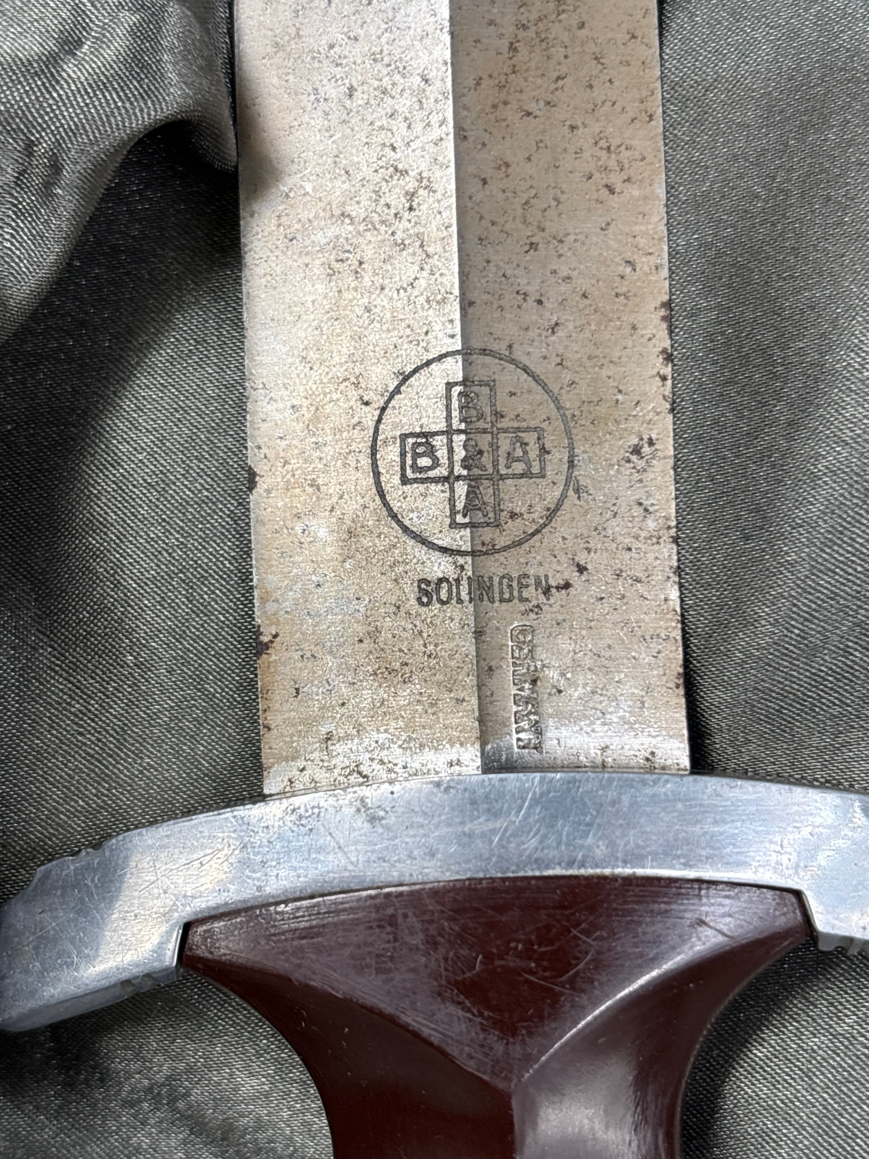 WWII OCCUPATION ERA GI SOUVENIR SA BOLTE & ANSCHUTZ DAGGER — image 5