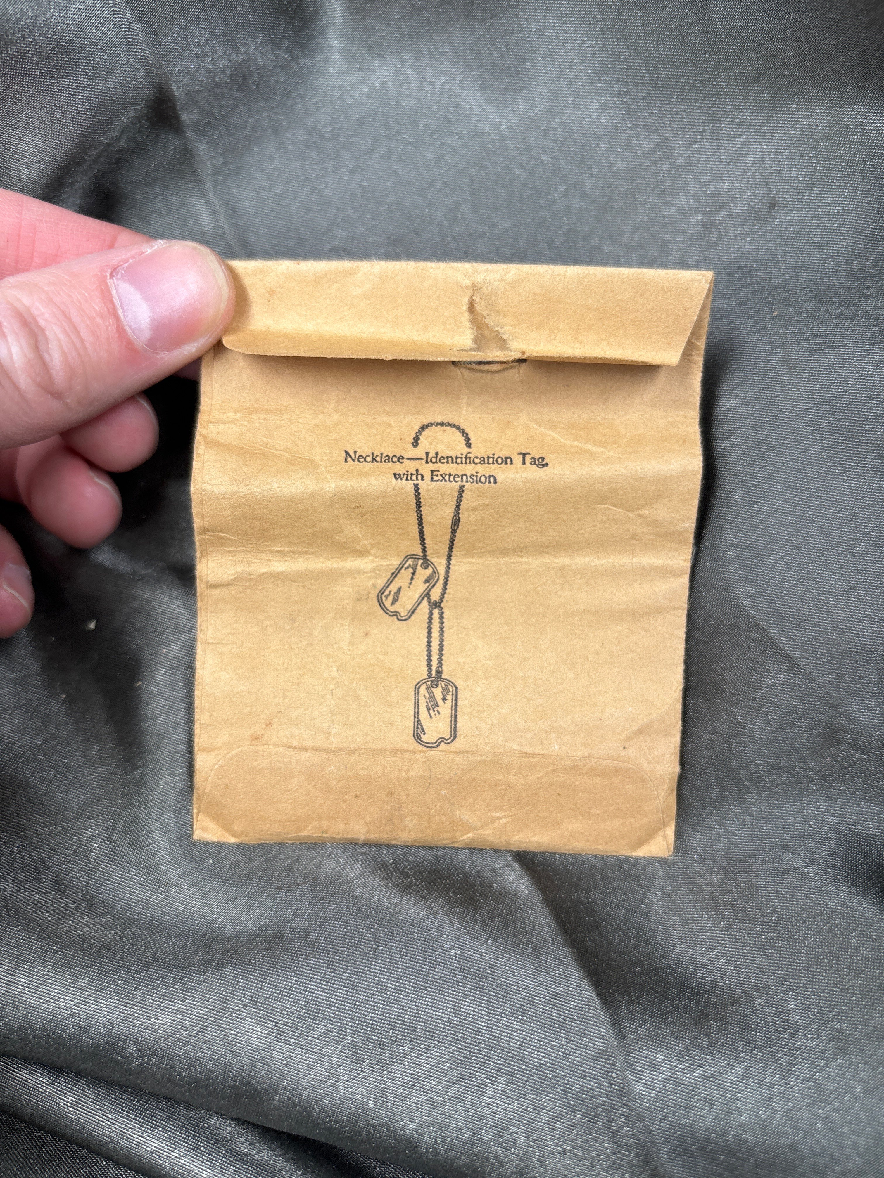 WWII ORIGINAL BEADED DOG TAG CHAIN — image 2