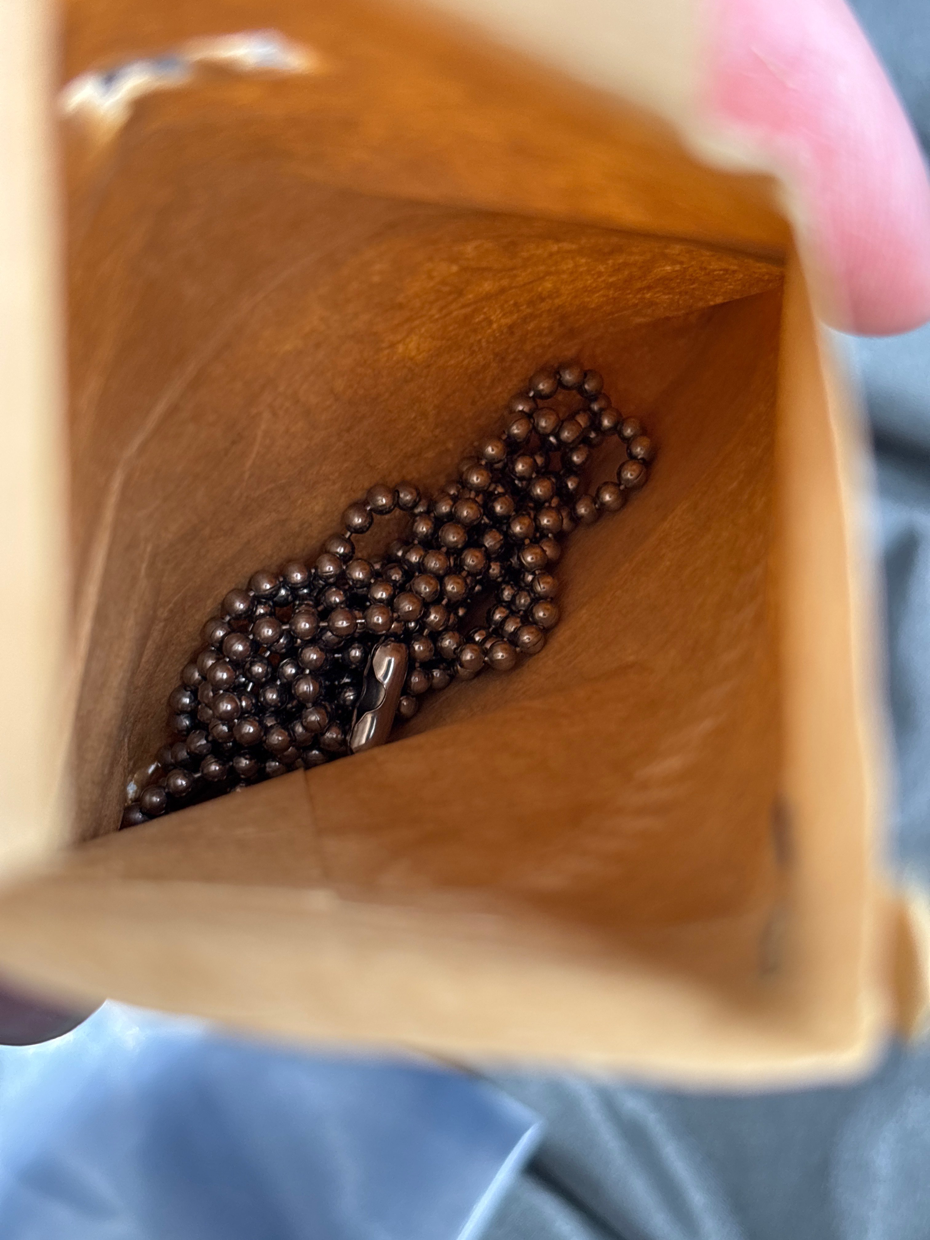 WWII ORIGINAL BEADED DOG TAG CHAIN — image 3