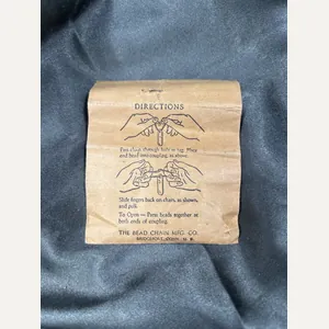 WWII ORIGINAL BEADED DOG TAG CHAIN