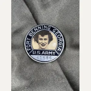 WWII FORT BENNING US ARMY EMPLOYEE BADGE