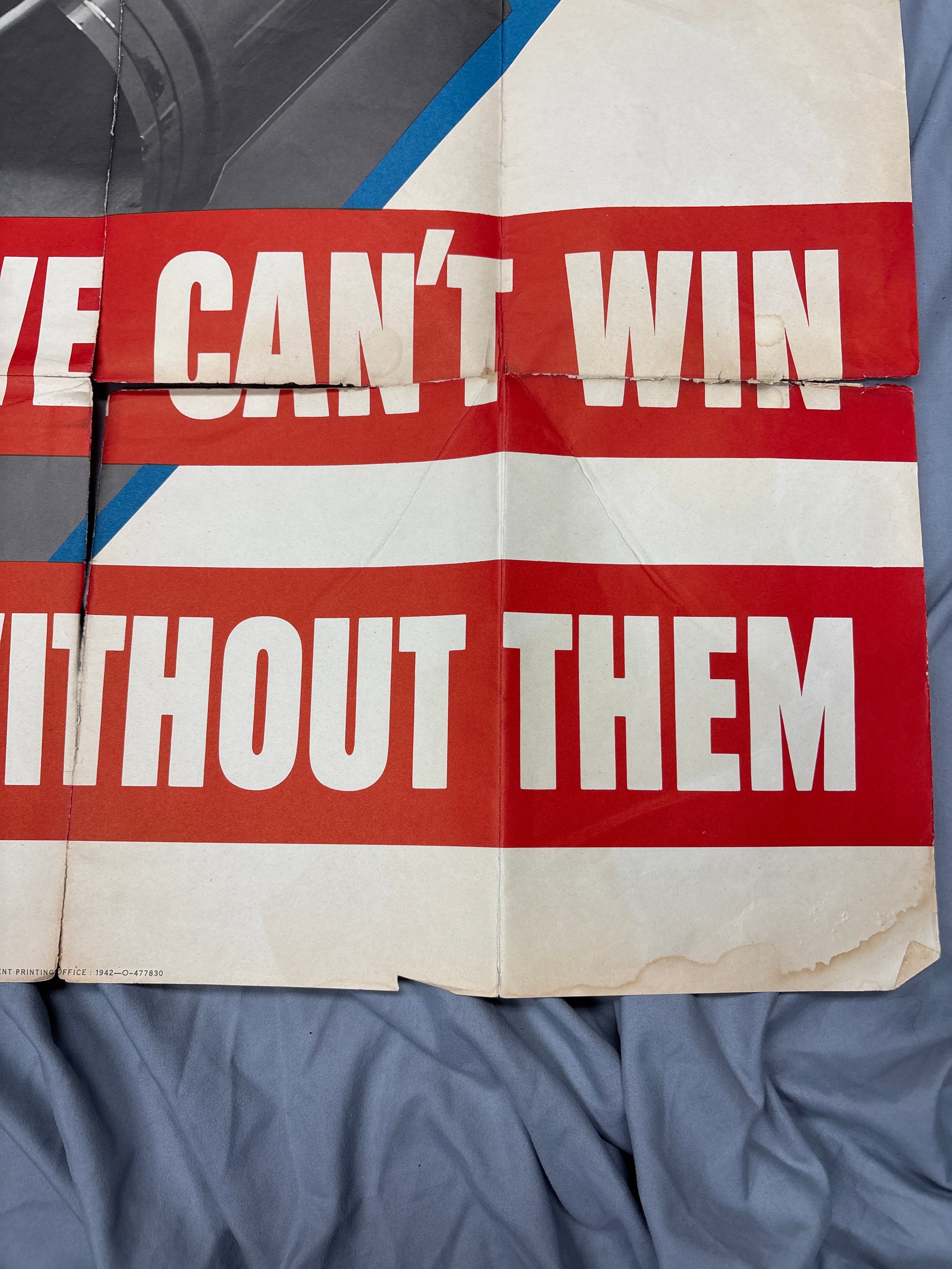 WWII WAR PRODUCTION PROPAGANDA POSTER — image 2