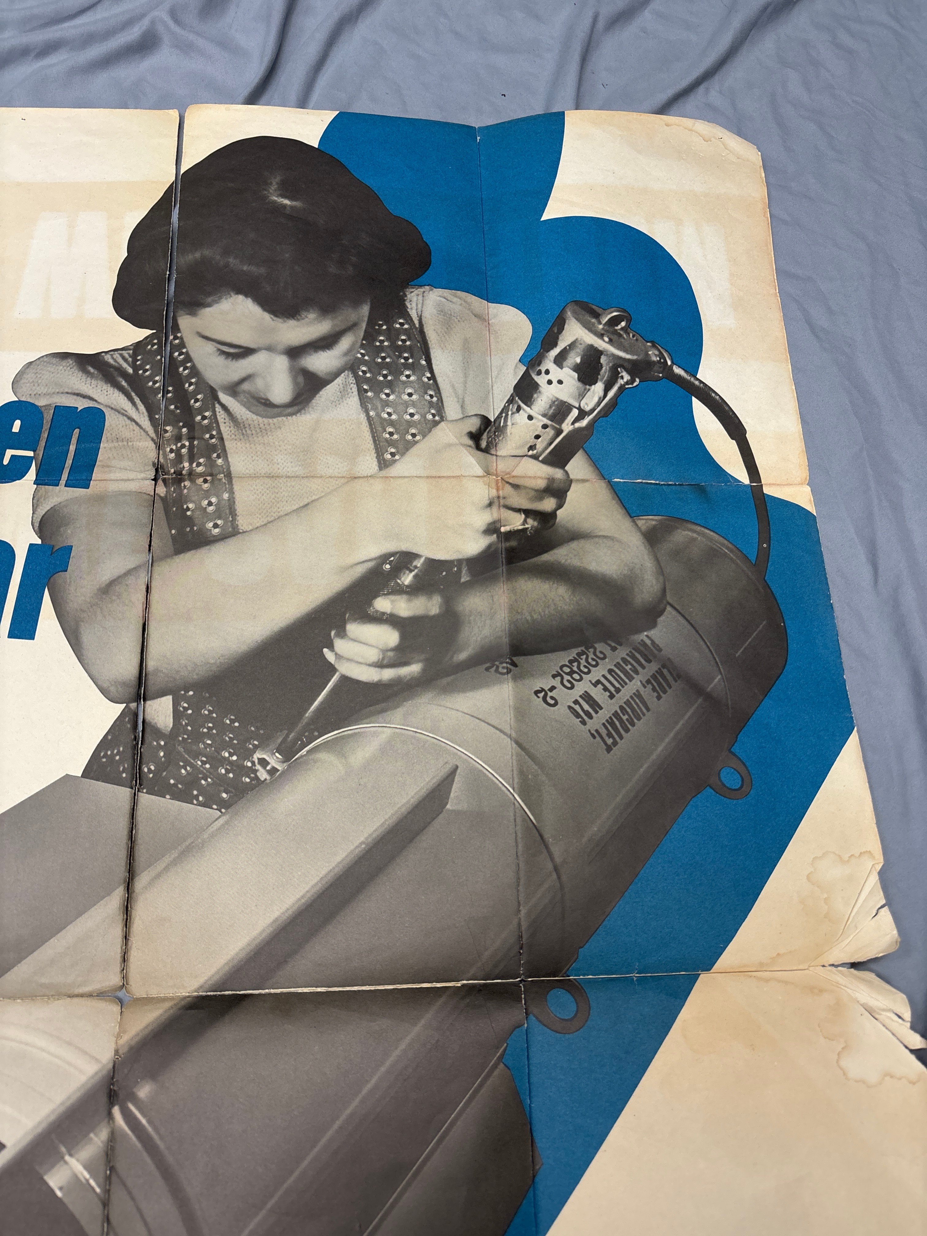 WWII WAR PRODUCTION PROPAGANDA POSTER — image 4