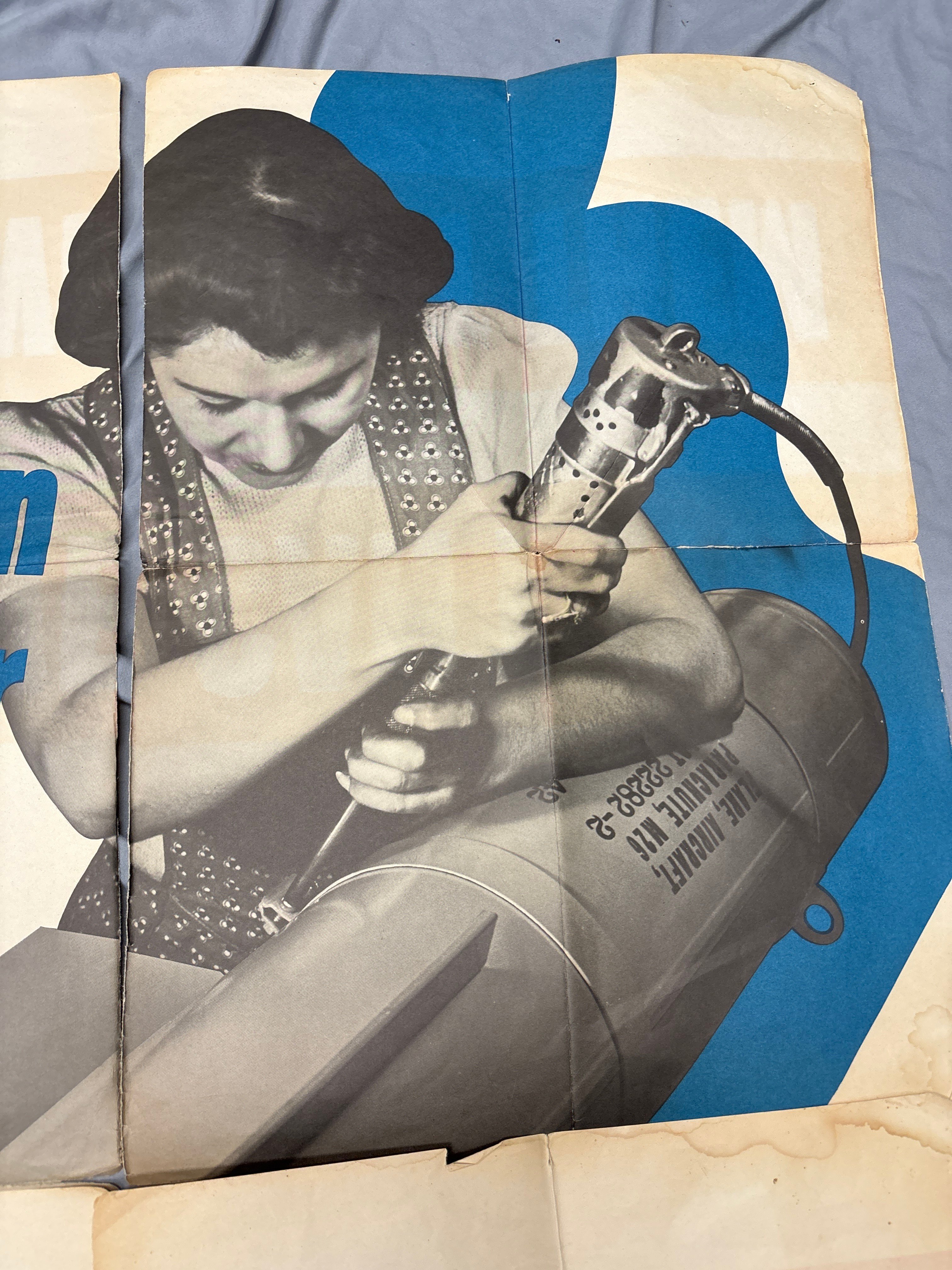 WWII WAR PRODUCTION PROPAGANDA POSTER — image 5