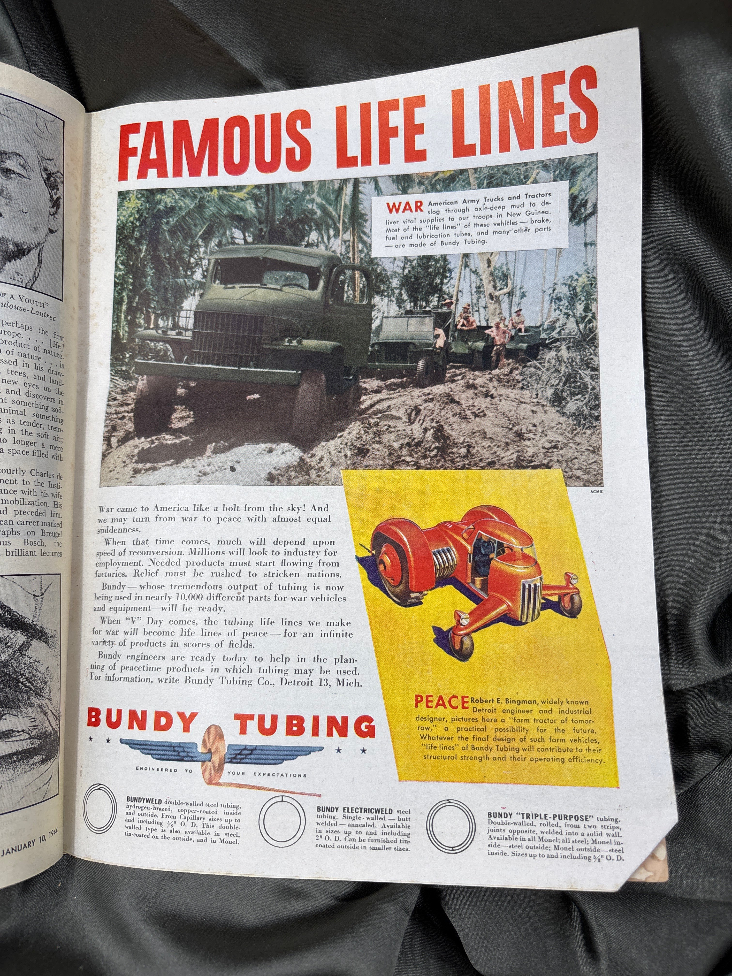 WWII TIME MAGAZINE JANUARY 10, 1944 — image 2