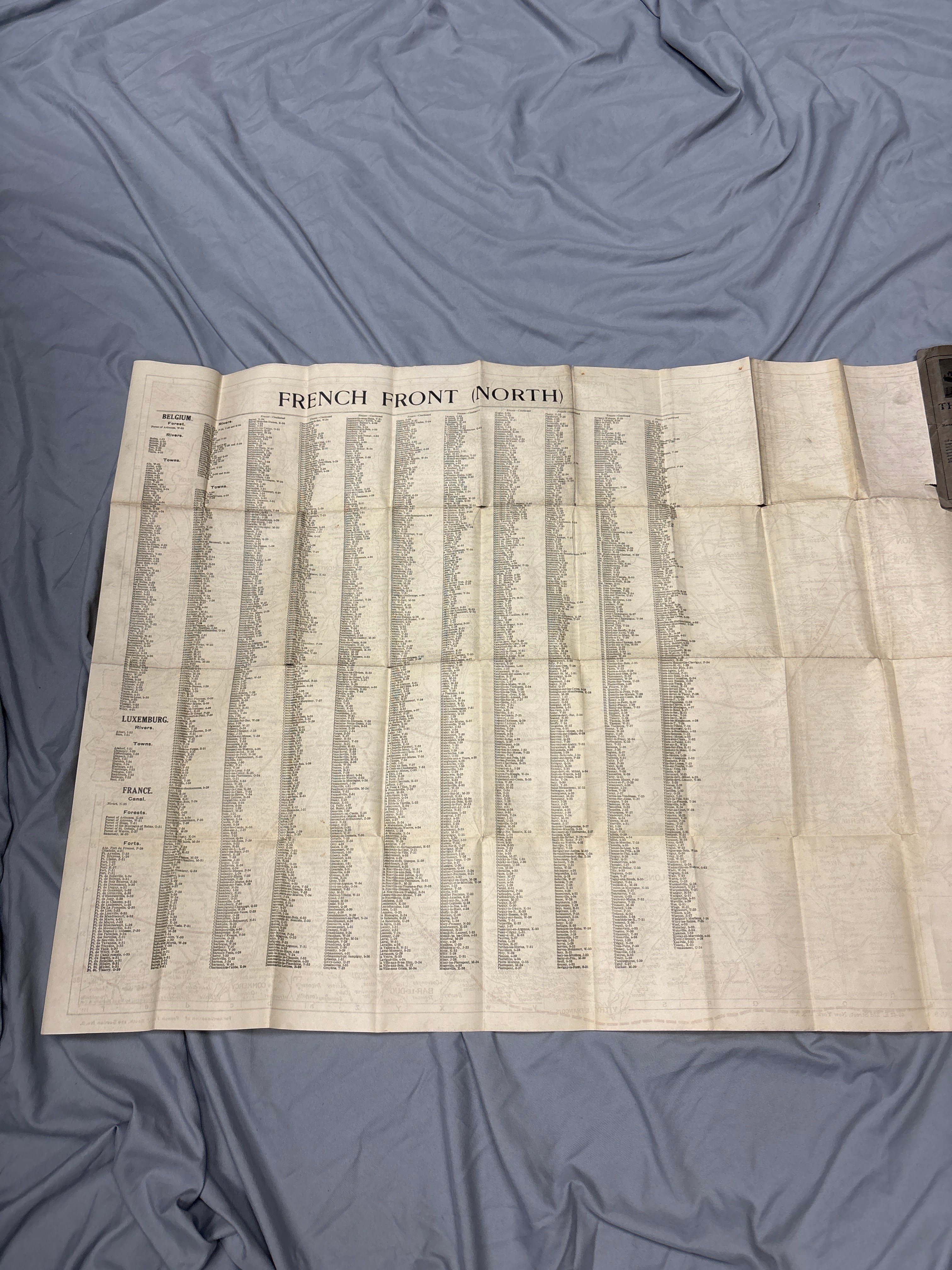 WWI RAND MCNALLY FRENCH FRONT STRATEGIC MAP — image 2