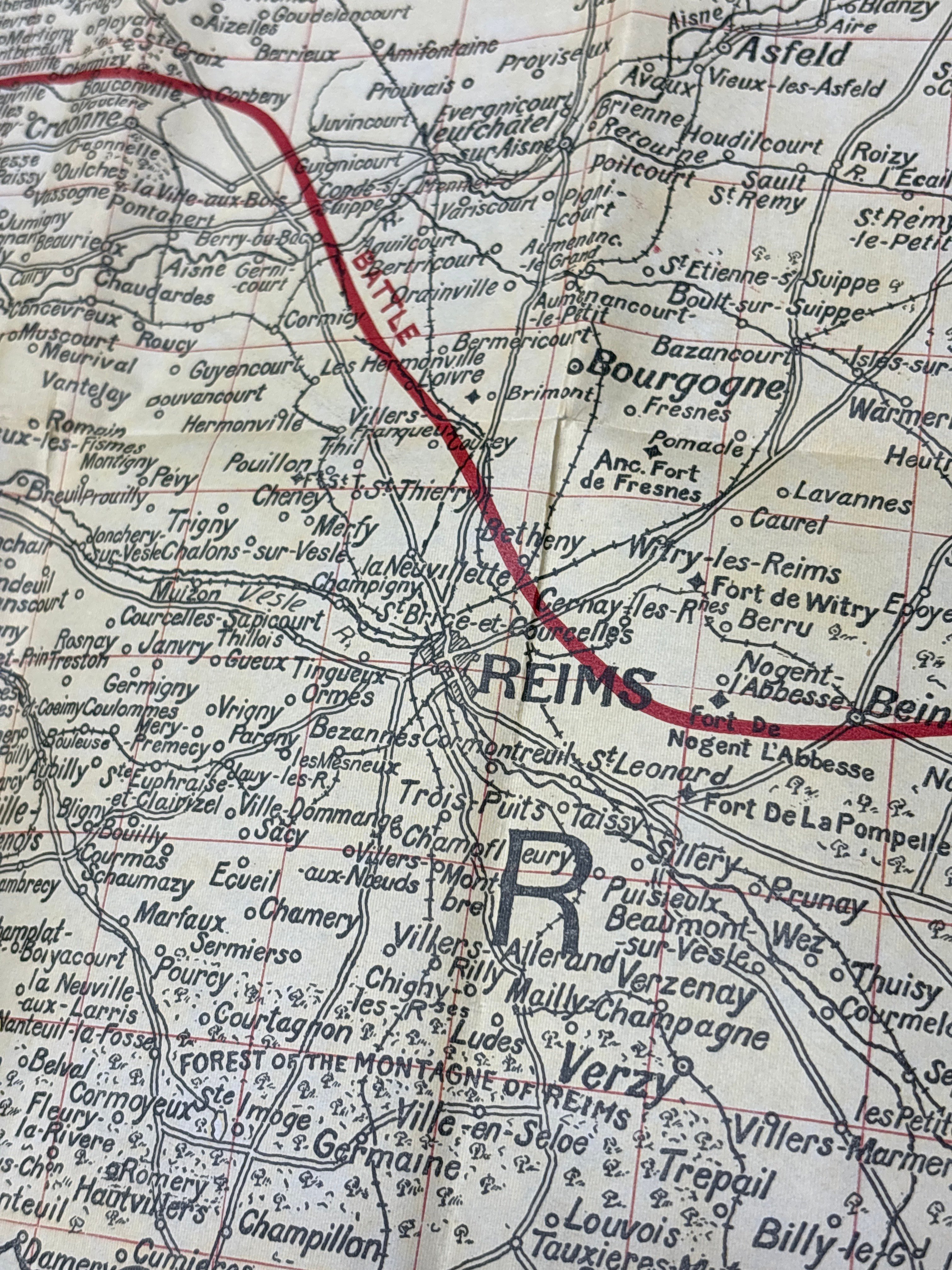 WWI RAND MCNALLY FRENCH FRONT STRATEGIC MAP — image 3