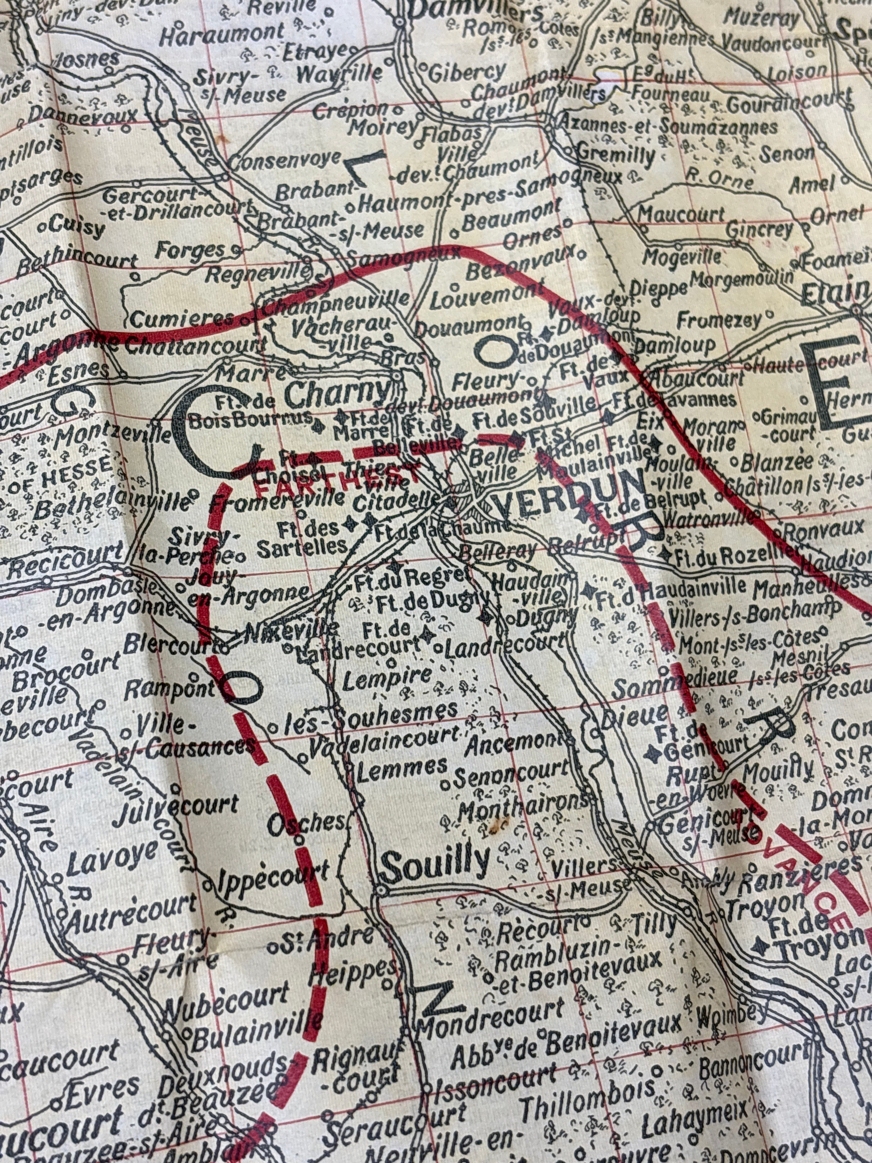 WWI RAND MCNALLY FRENCH FRONT STRATEGIC MAP — image 4