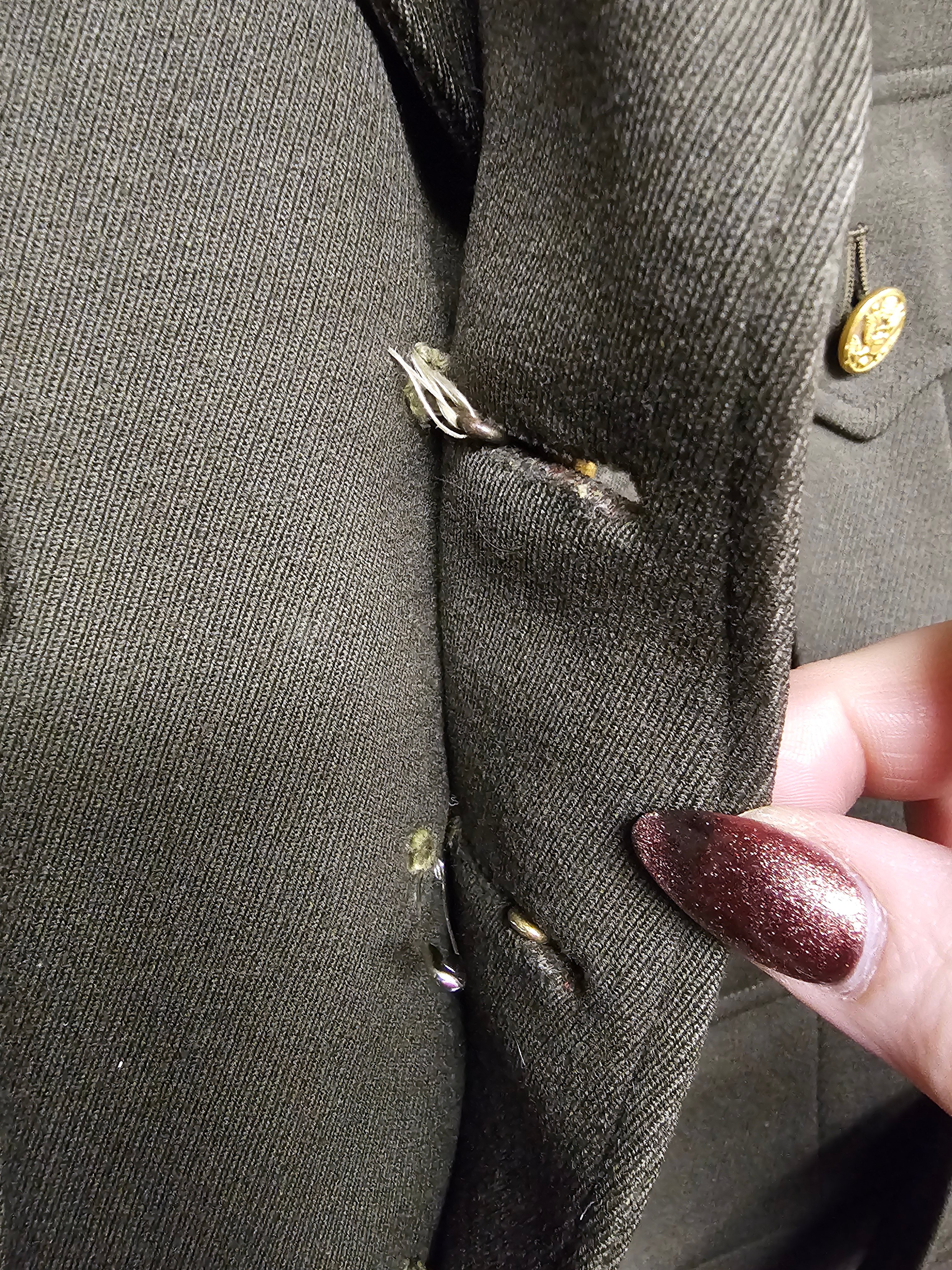 WWII US 4th AIR CORPS OFFICER CLASS A JACKET SIZE 38 — image 3